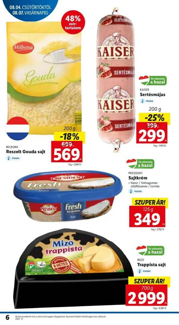 Lidl akciós újság 08.04–08.10 – 6. oldal