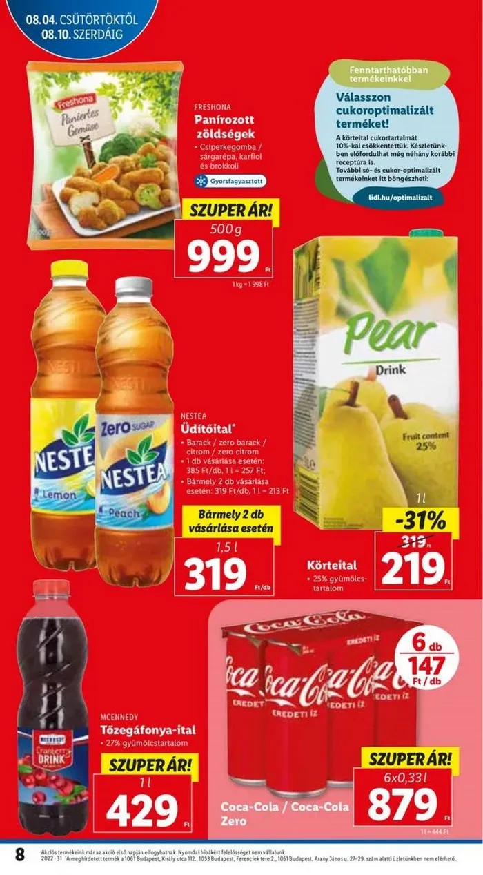 Lidl akciós újság 08.04–08.10 – 8. oldal
