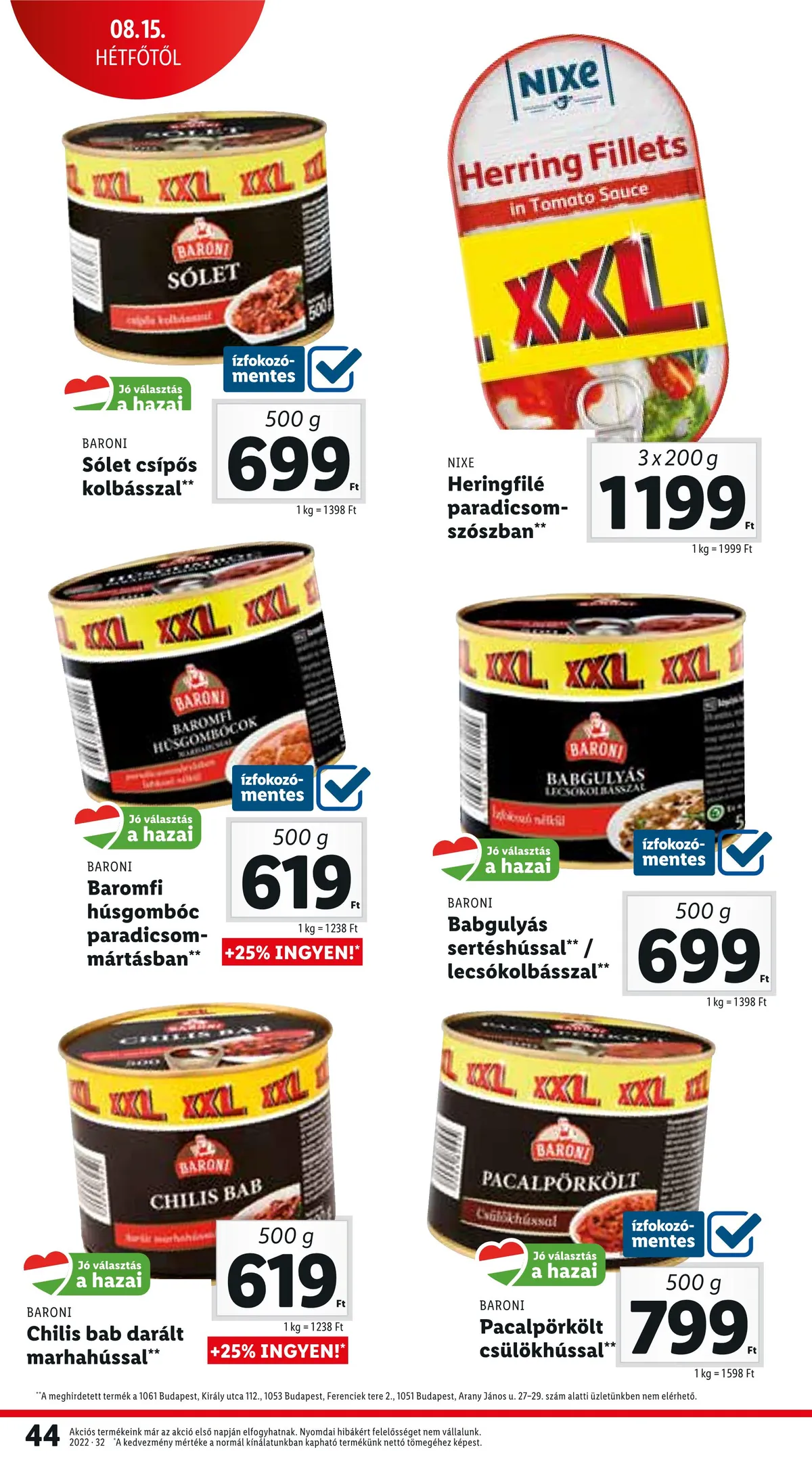 Lidl akciós újság 08.11–08.17 – 44. oldal