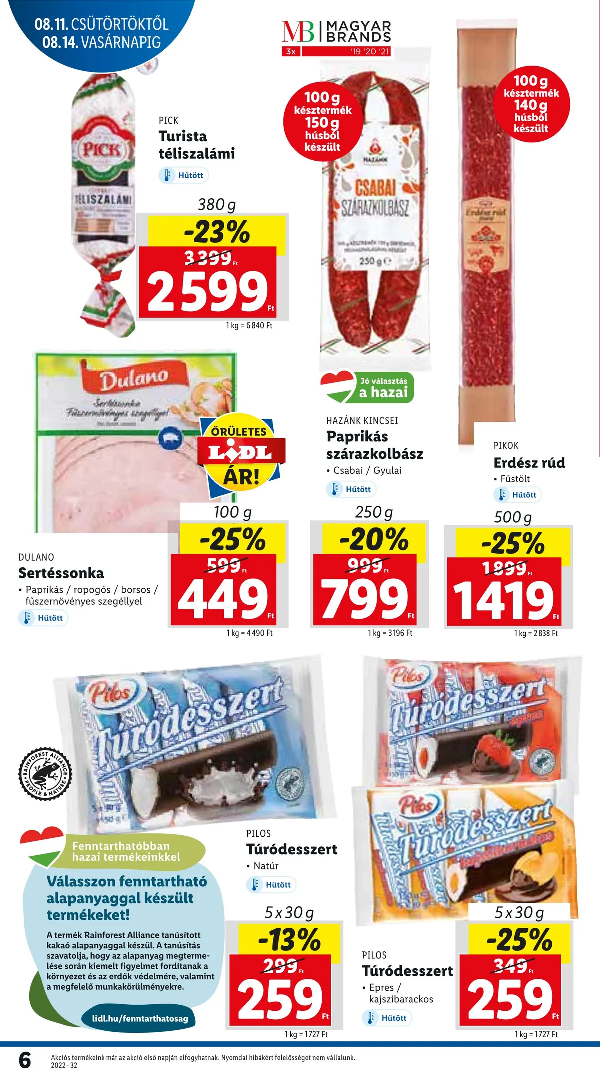 Lidl akciós újság 08.11–08.17 – 6. oldal