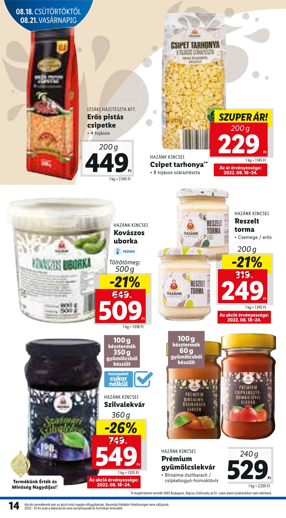 Lidl akciós újság 08.18–08.24 – 14. oldal