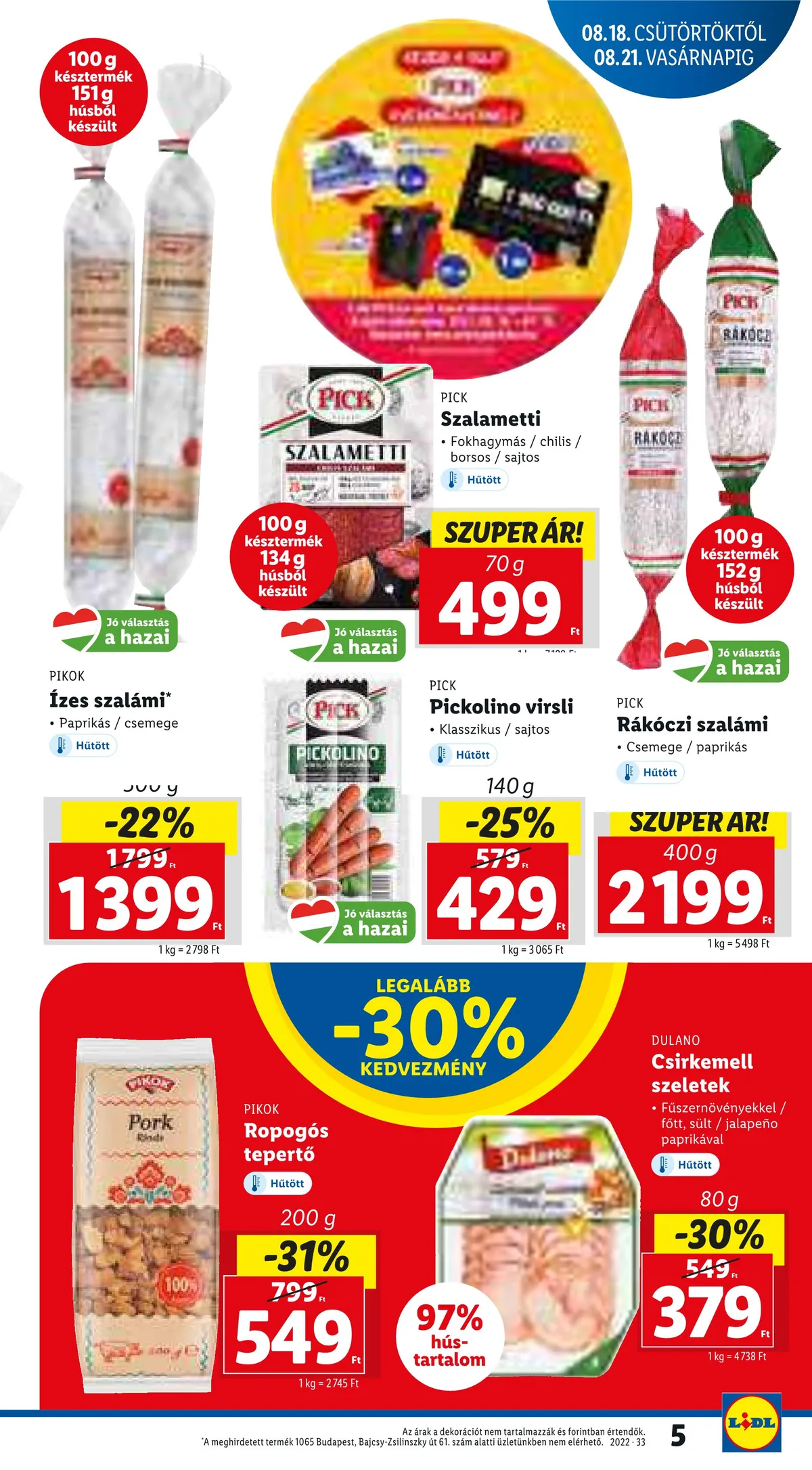 Lidl akciós újság 08.18–08.24 – 5. oldal