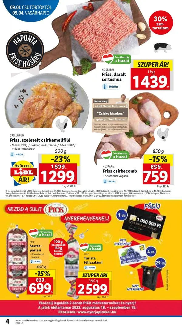 Lidl akciós újság 09.01–09.07 – 4. oldal