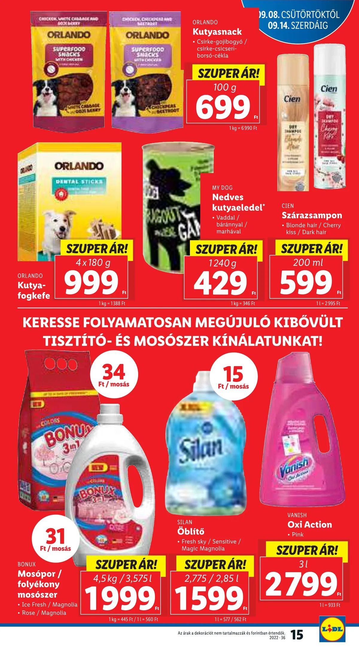 Lidl akciós újság 09.08–09.14 – 15. oldal