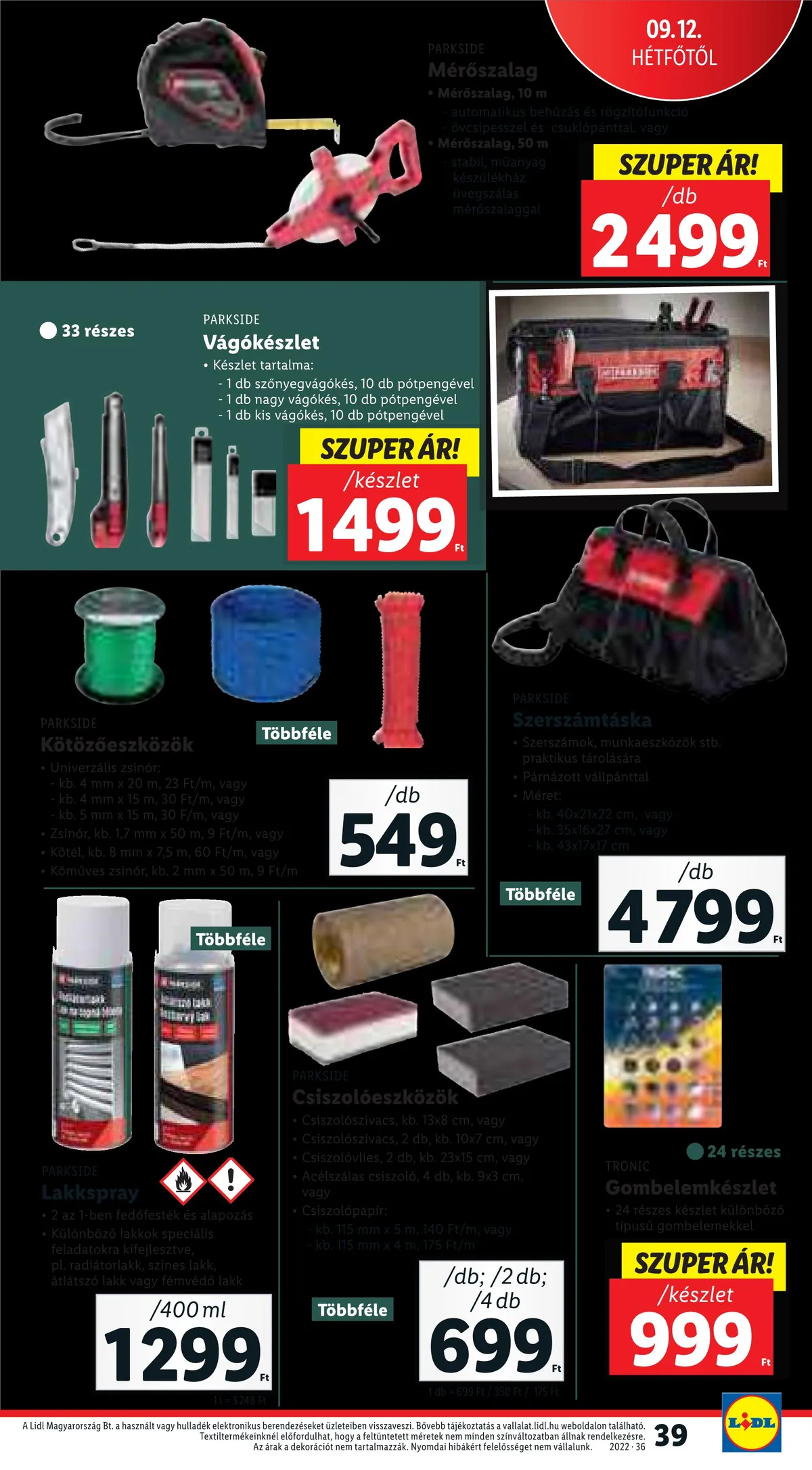 Lidl akciós újság 09.08–09.14 – 39. oldal
