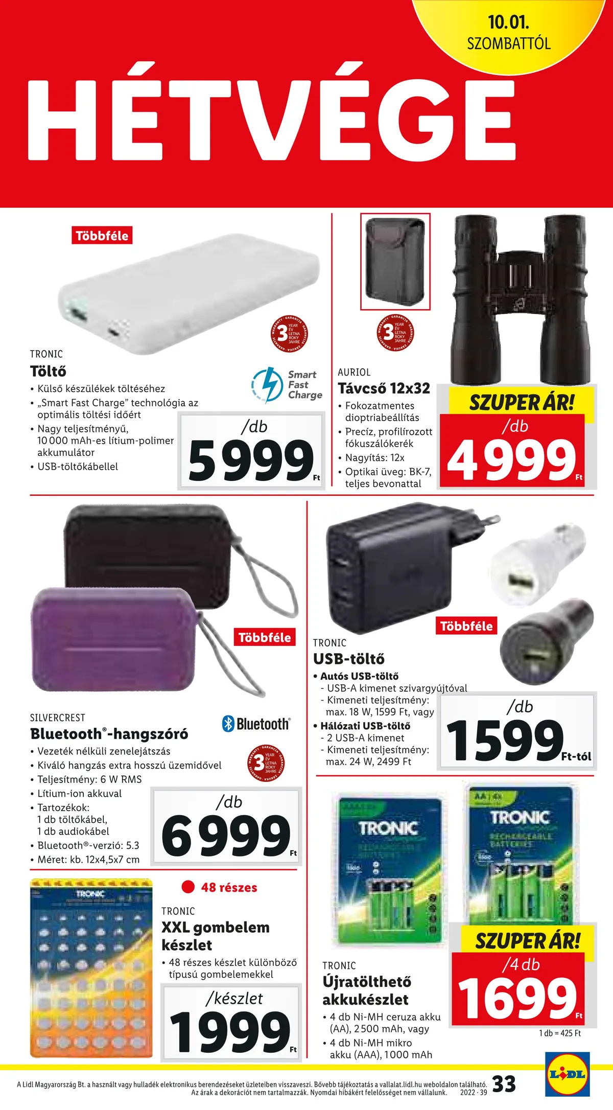 Lidl akciós újság 09.29–10.05 – 33. oldal