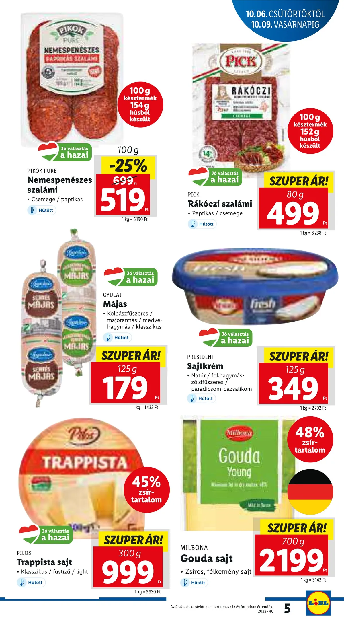 Lidl akciós újság 10.06–10.12 – 5. oldal