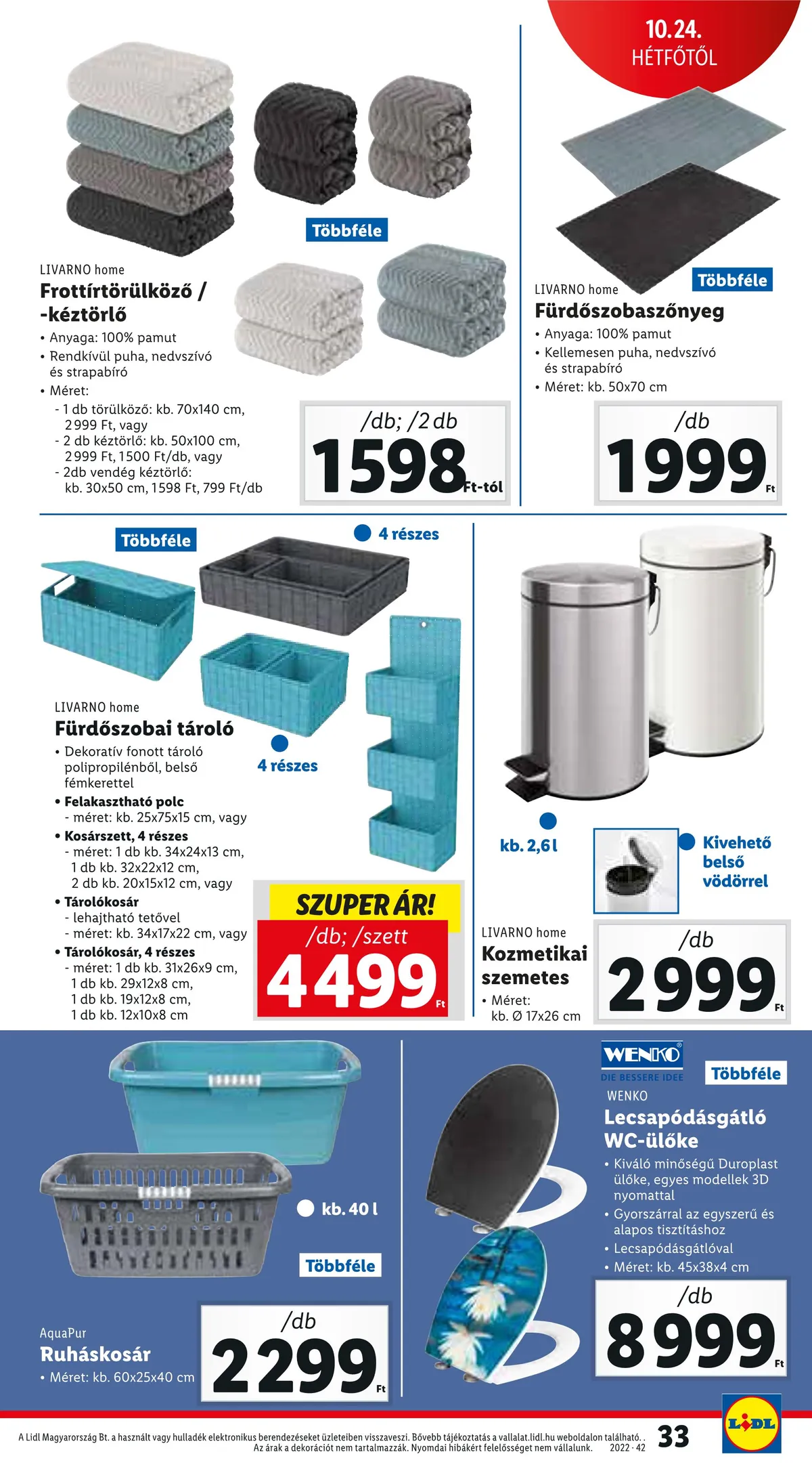 Lidl akciós újság 10.20–10.26 – 33. oldal