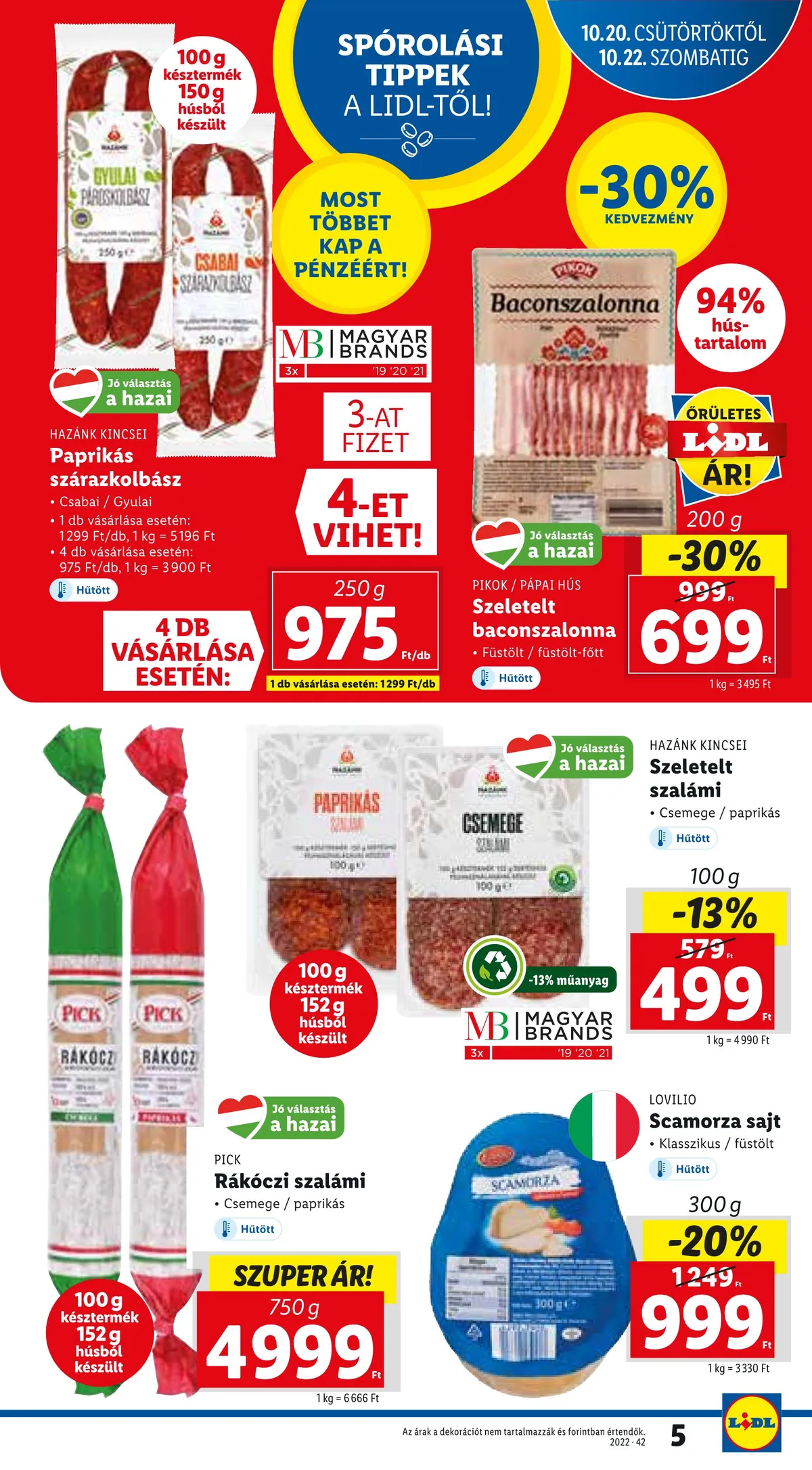 Lidl akciós újság 10.20–10.26 – 5. oldal