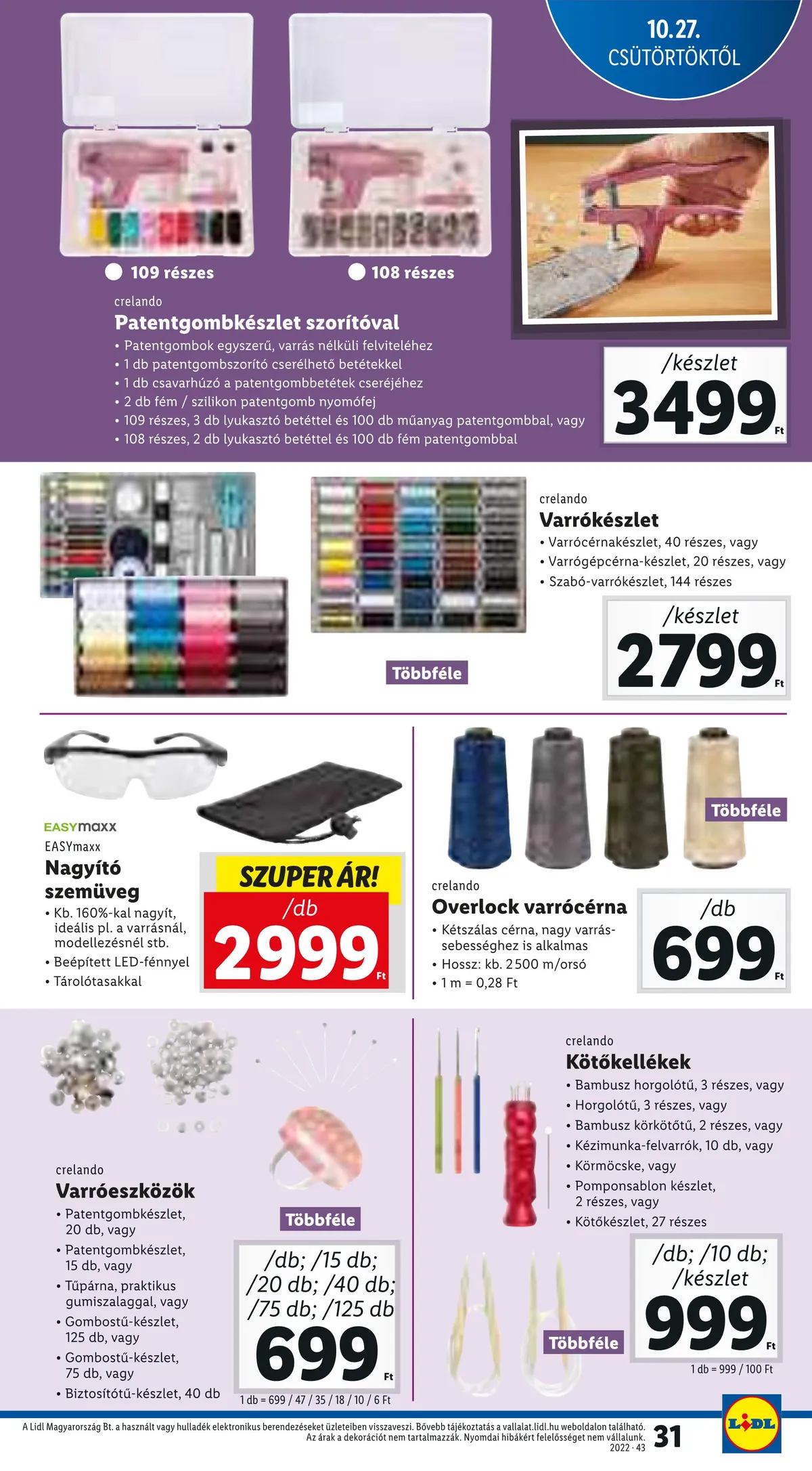 Lidl akciós újság 10.27–11.02 – 31. oldal