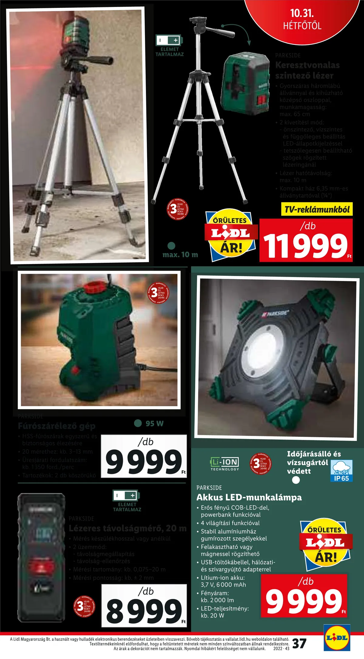 Lidl akciós újság 10.27–11.02 – 37. oldal