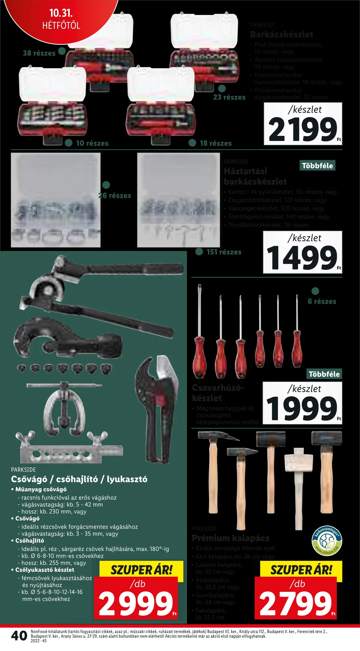 Lidl akciós újság 10.27–11.02 – 40. oldal