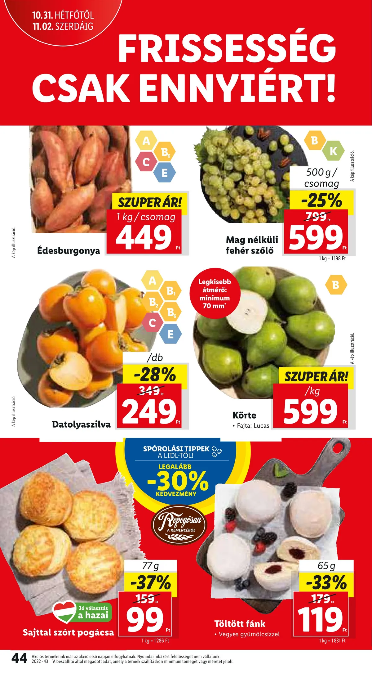 Lidl akciós újság 10.27–11.02 – 44. oldal