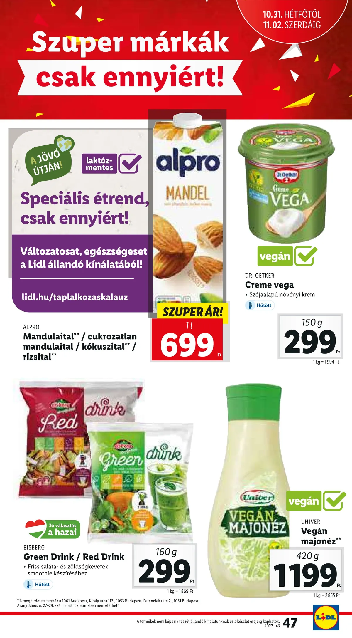Lidl akciós újság 10.27–11.02 – 47. oldal
