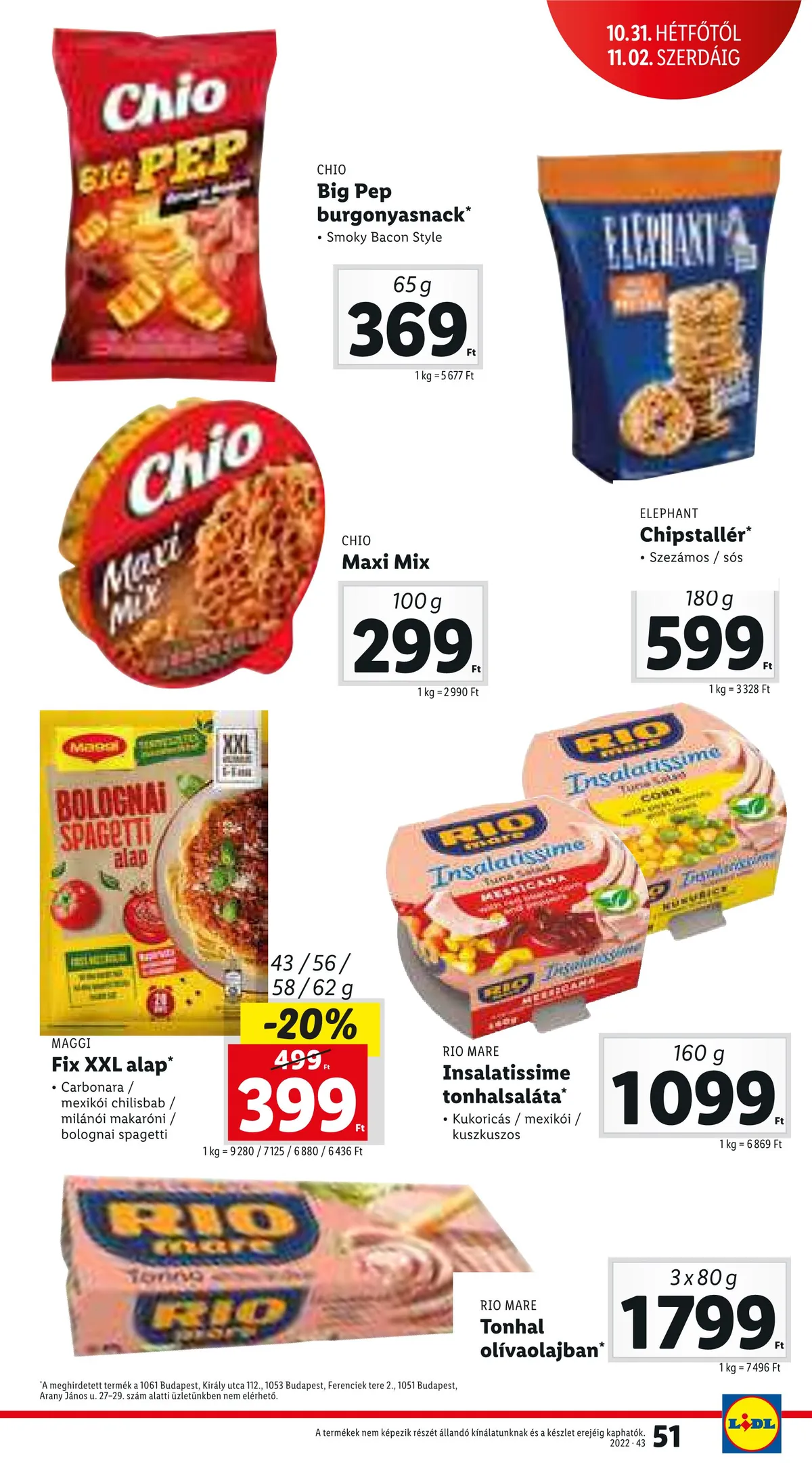 Lidl akciós újság 10.27–11.02 – 51. oldal