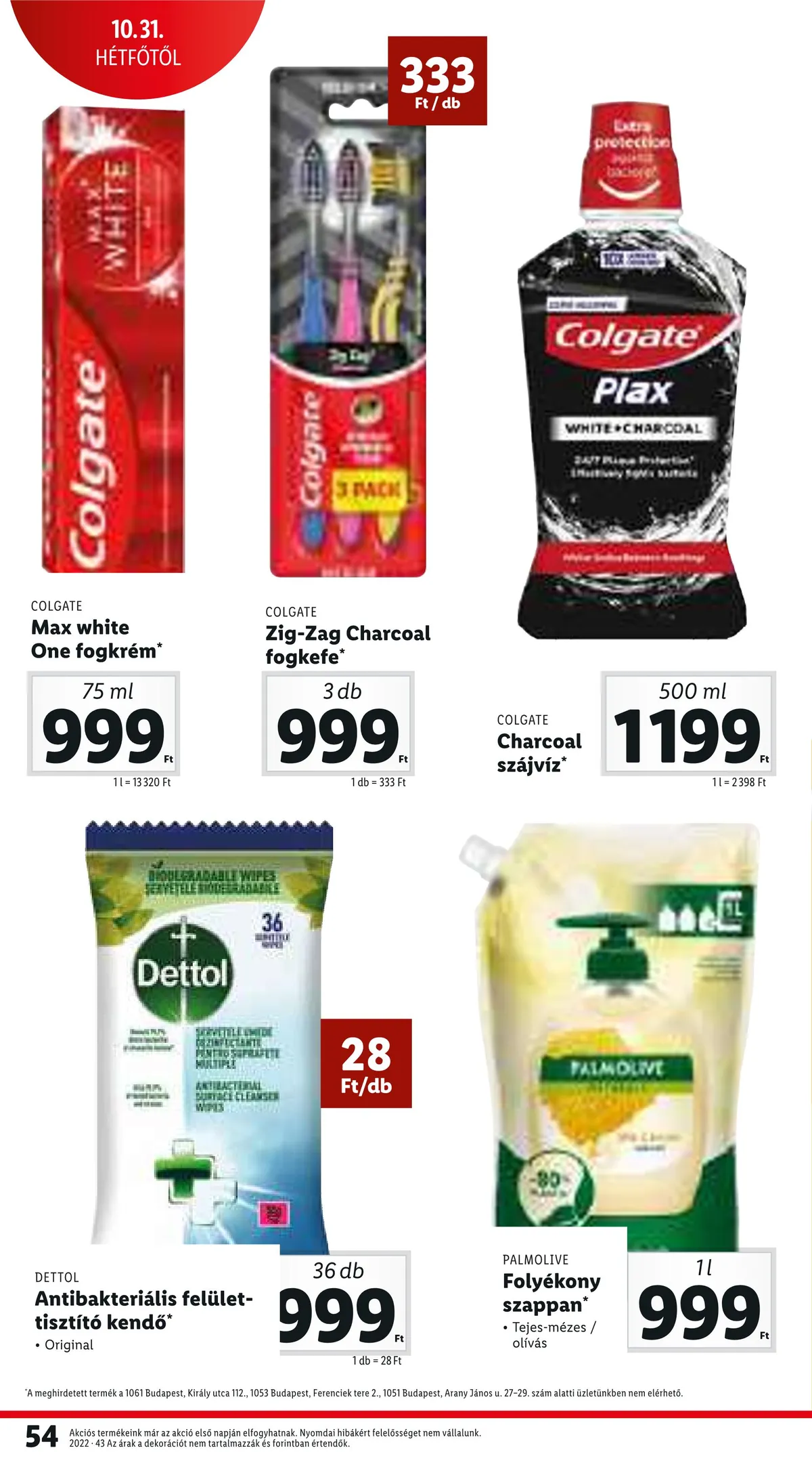 Lidl akciós újság 10.27–11.02 – 54. oldal