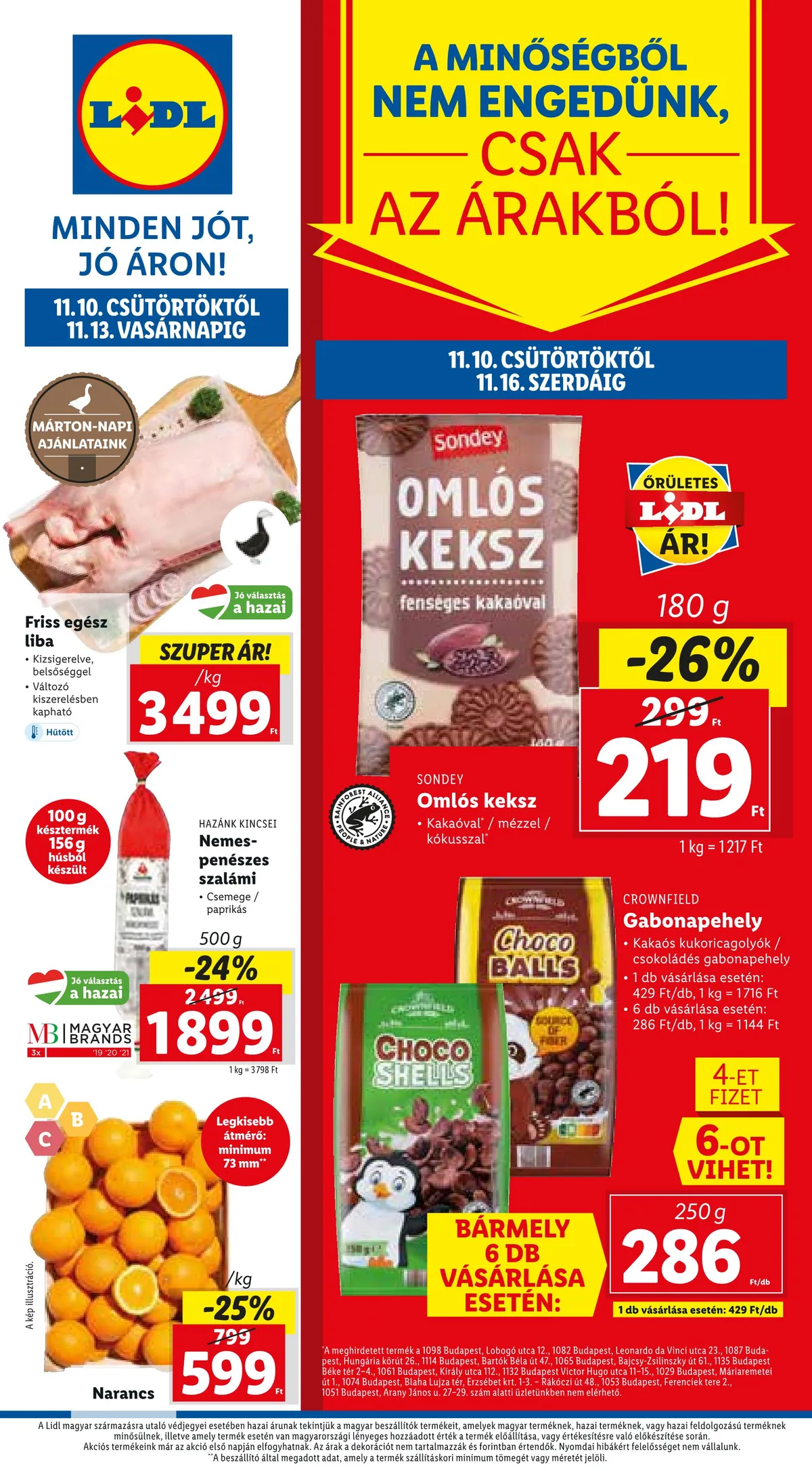 Lidl akciós újság 11.10–11.16