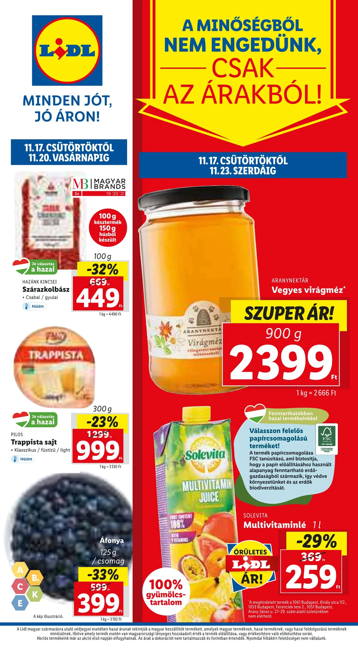 Lidl akciós újság 11.17–11.23