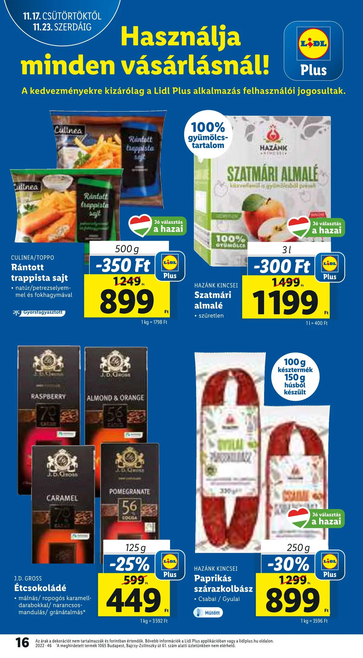 Lidl akciós újság 11.17–11.23 – 16. oldal