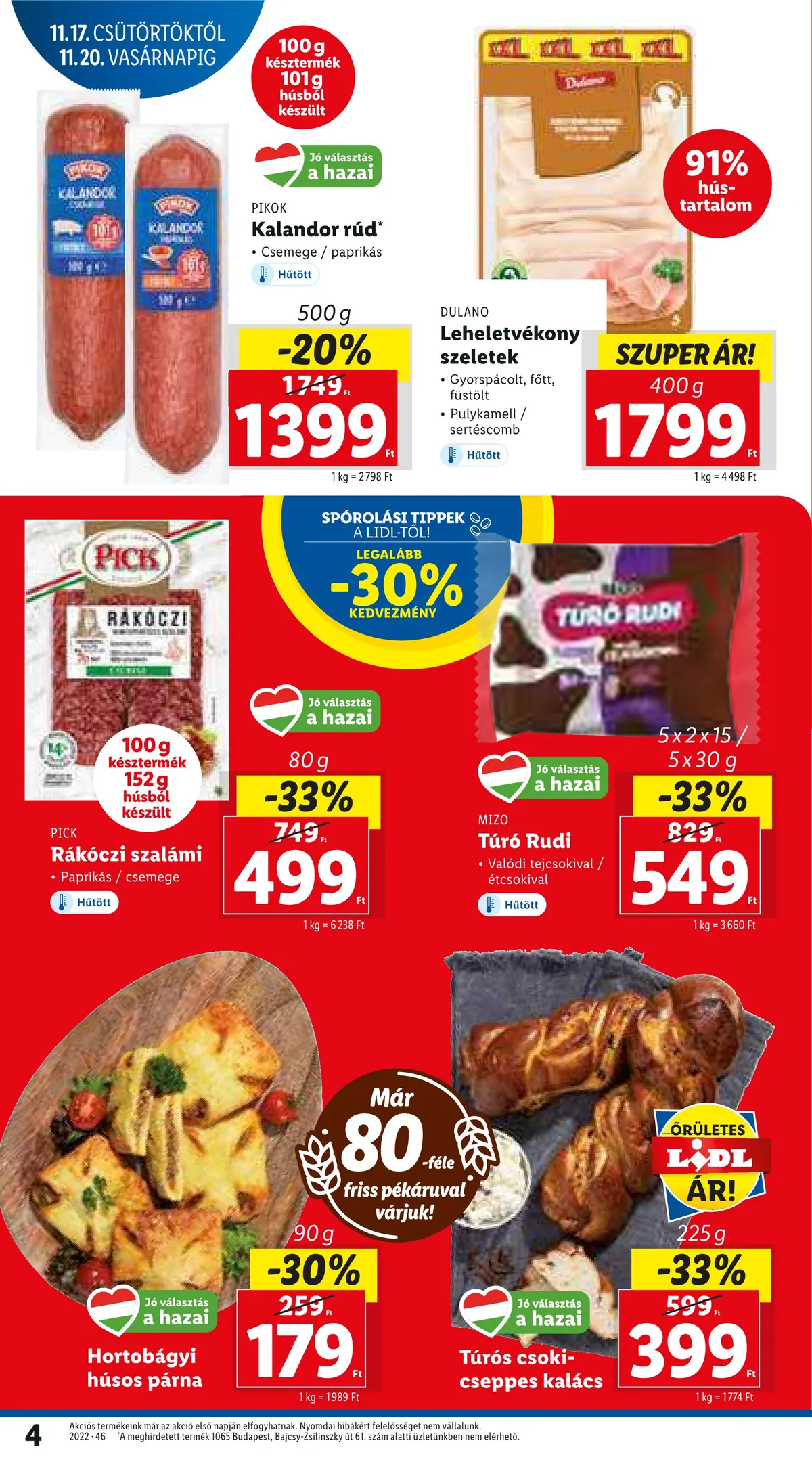 Lidl akciós újság 11.17–11.23 – 4. oldal
