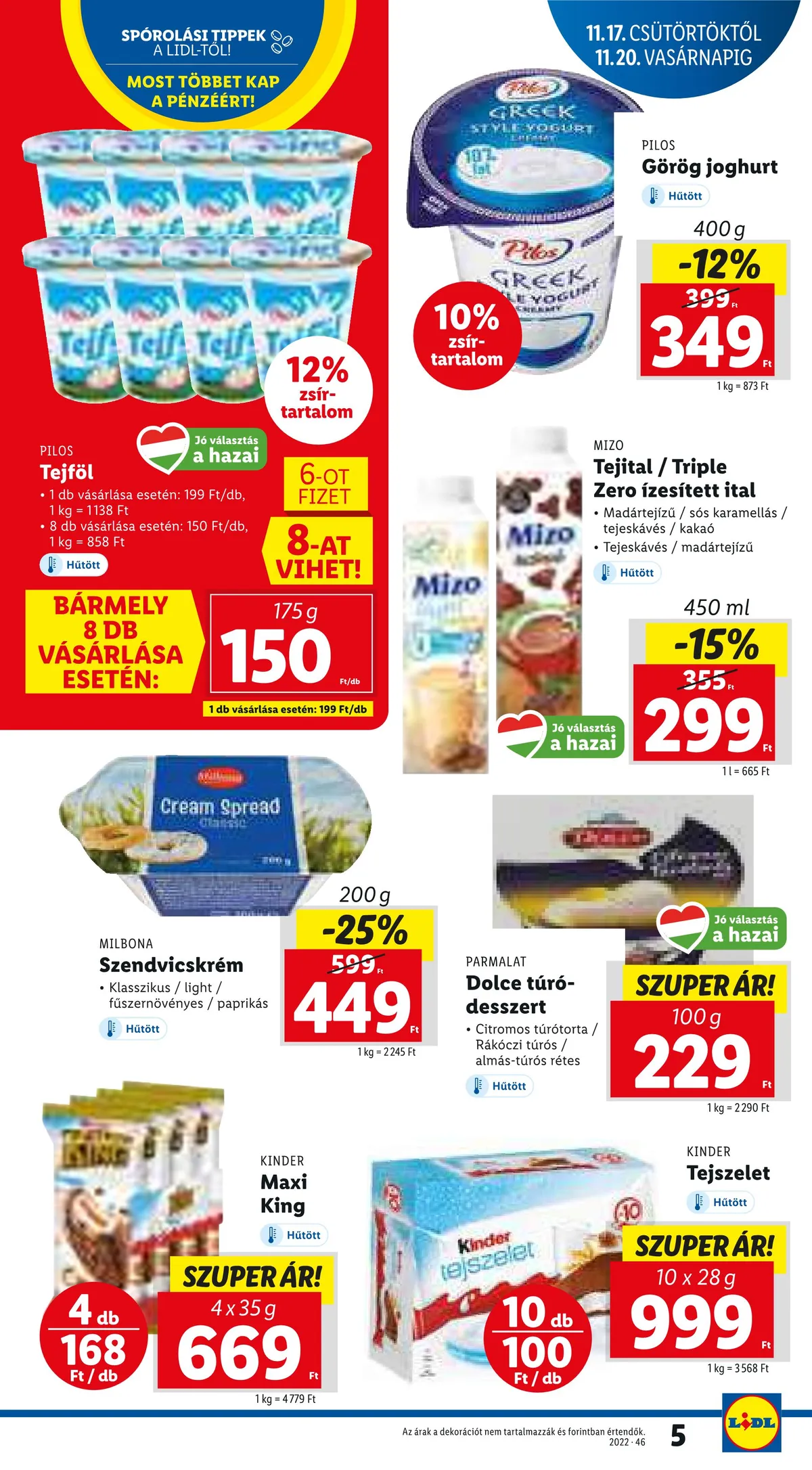 Lidl akciós újság 11.17–11.23 – 5. oldal