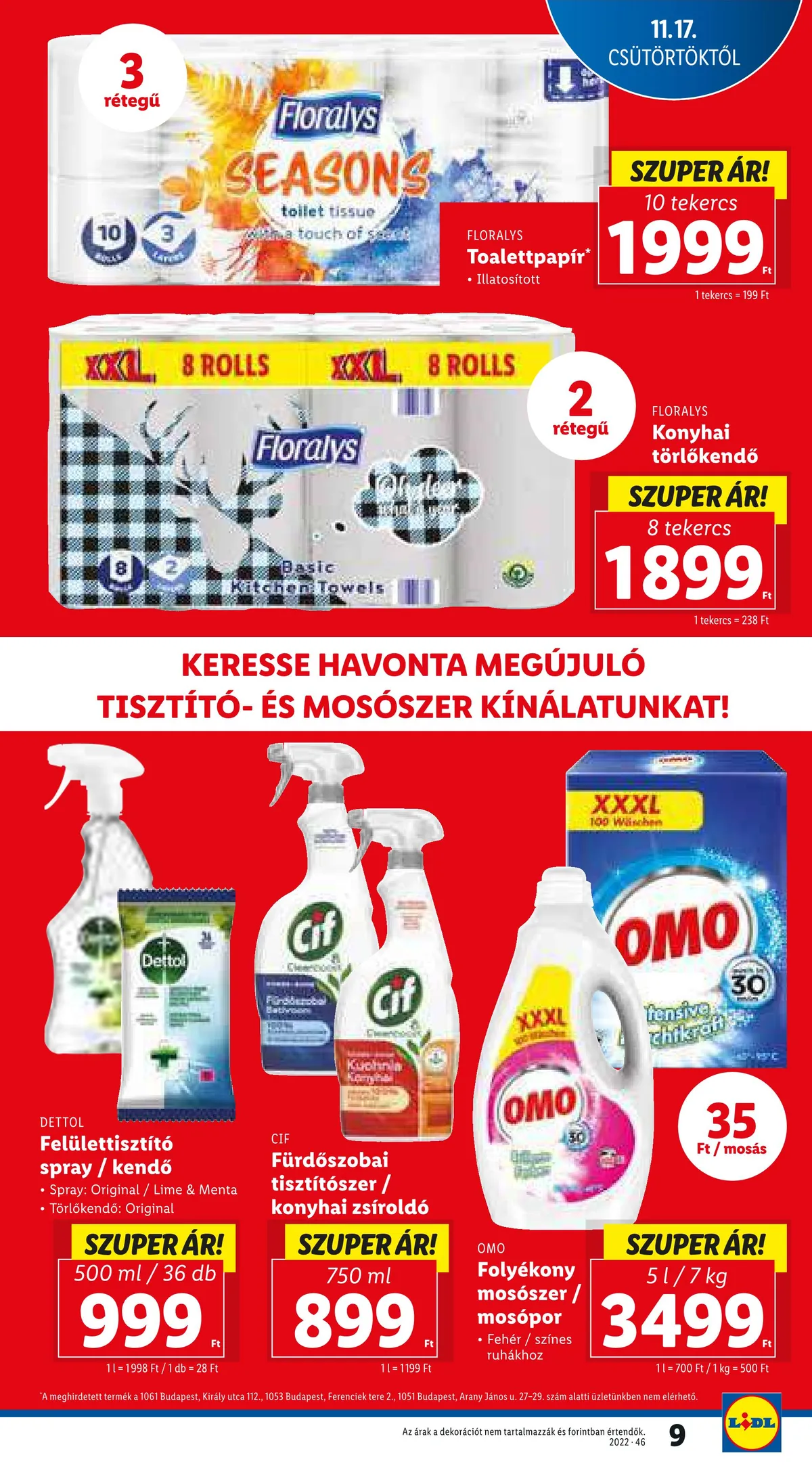 Lidl akciós újság 11.17–11.23 – 9. oldal