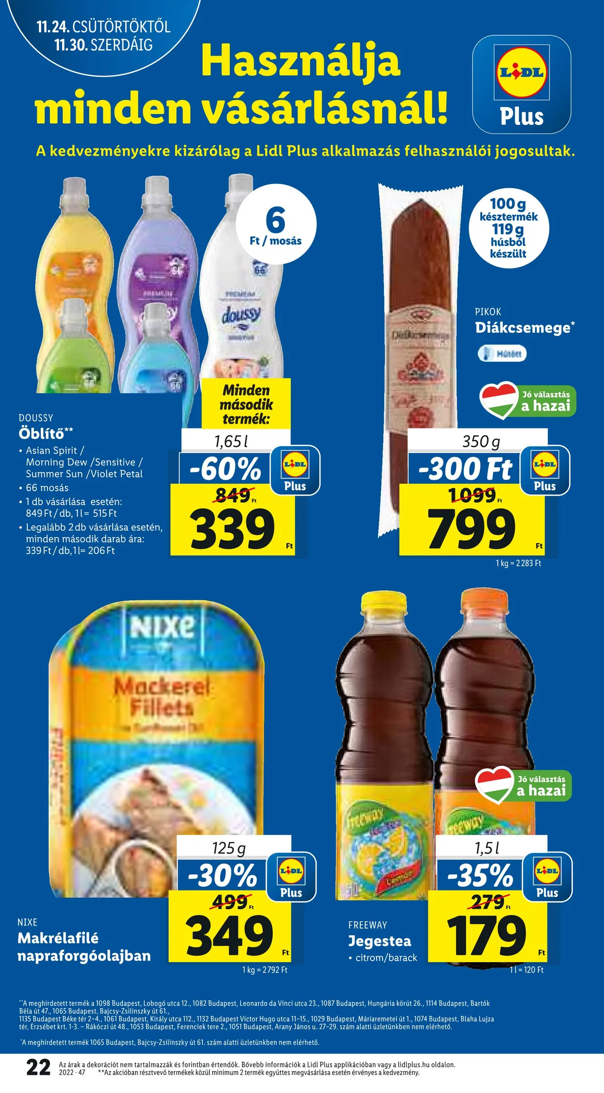 Lidl akciós újság 11.24–11.30 – 22. oldal