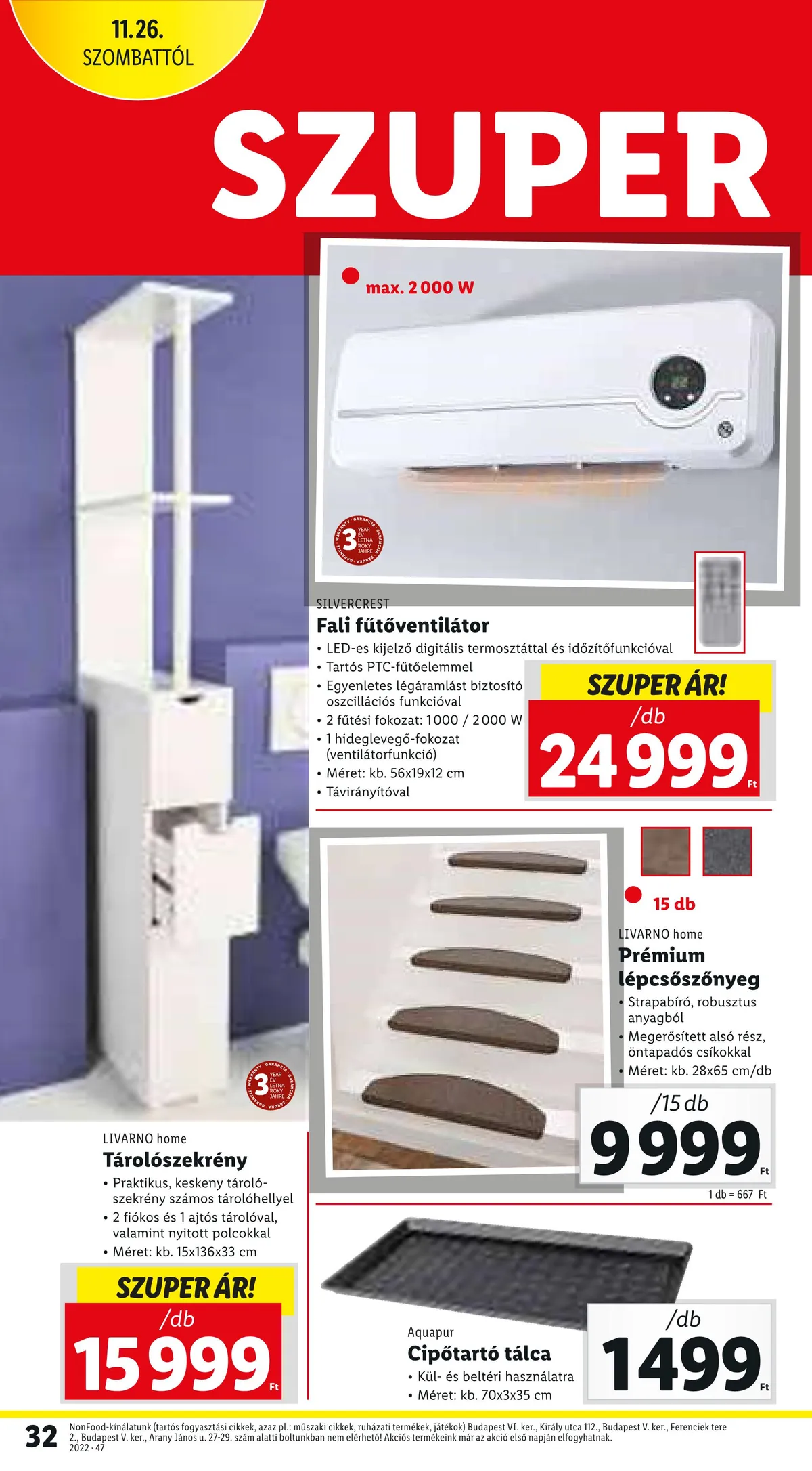 Lidl akciós újság 11.24–11.30 – 32. oldal