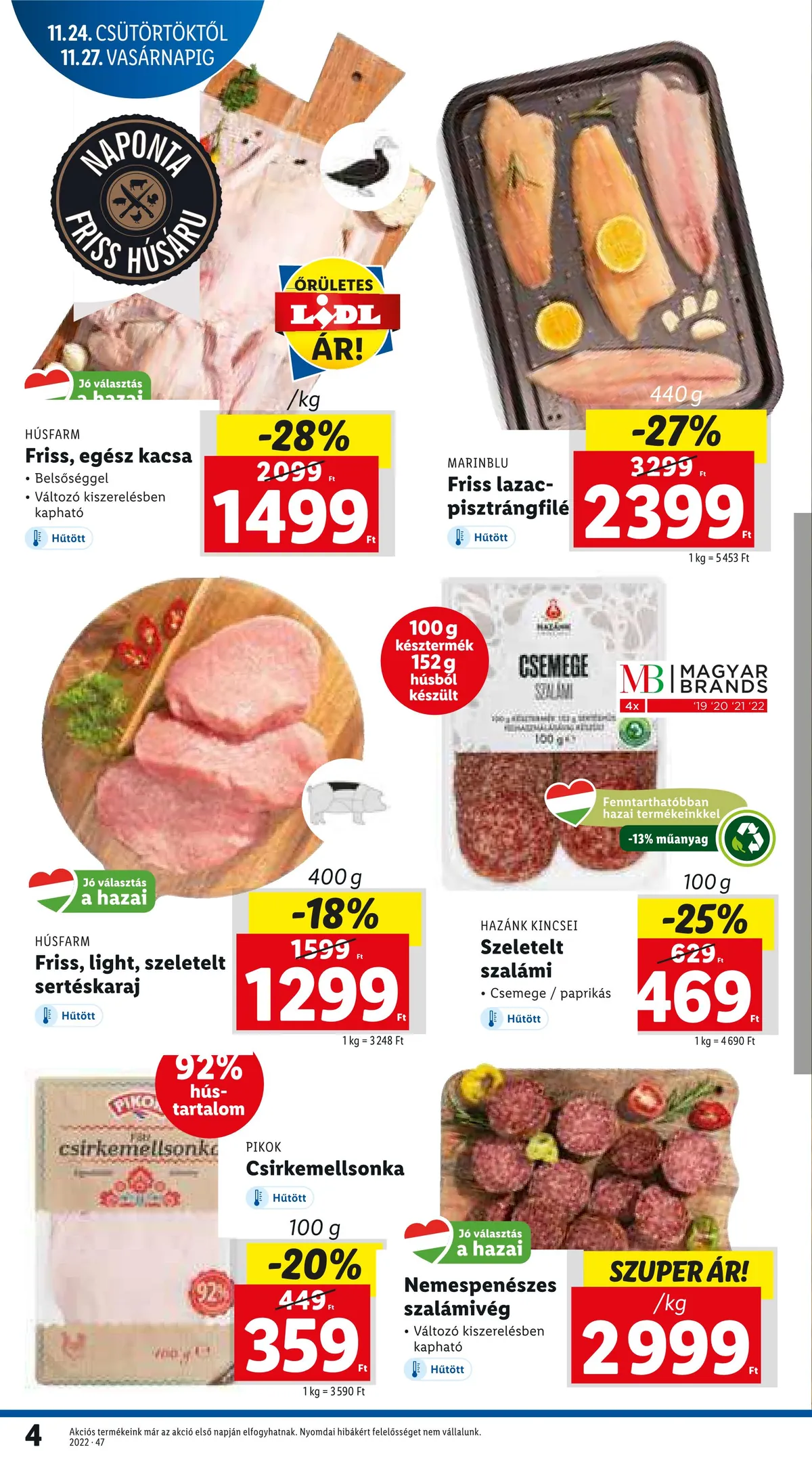 Lidl akciós újság 11.24–11.30 – 4. oldal