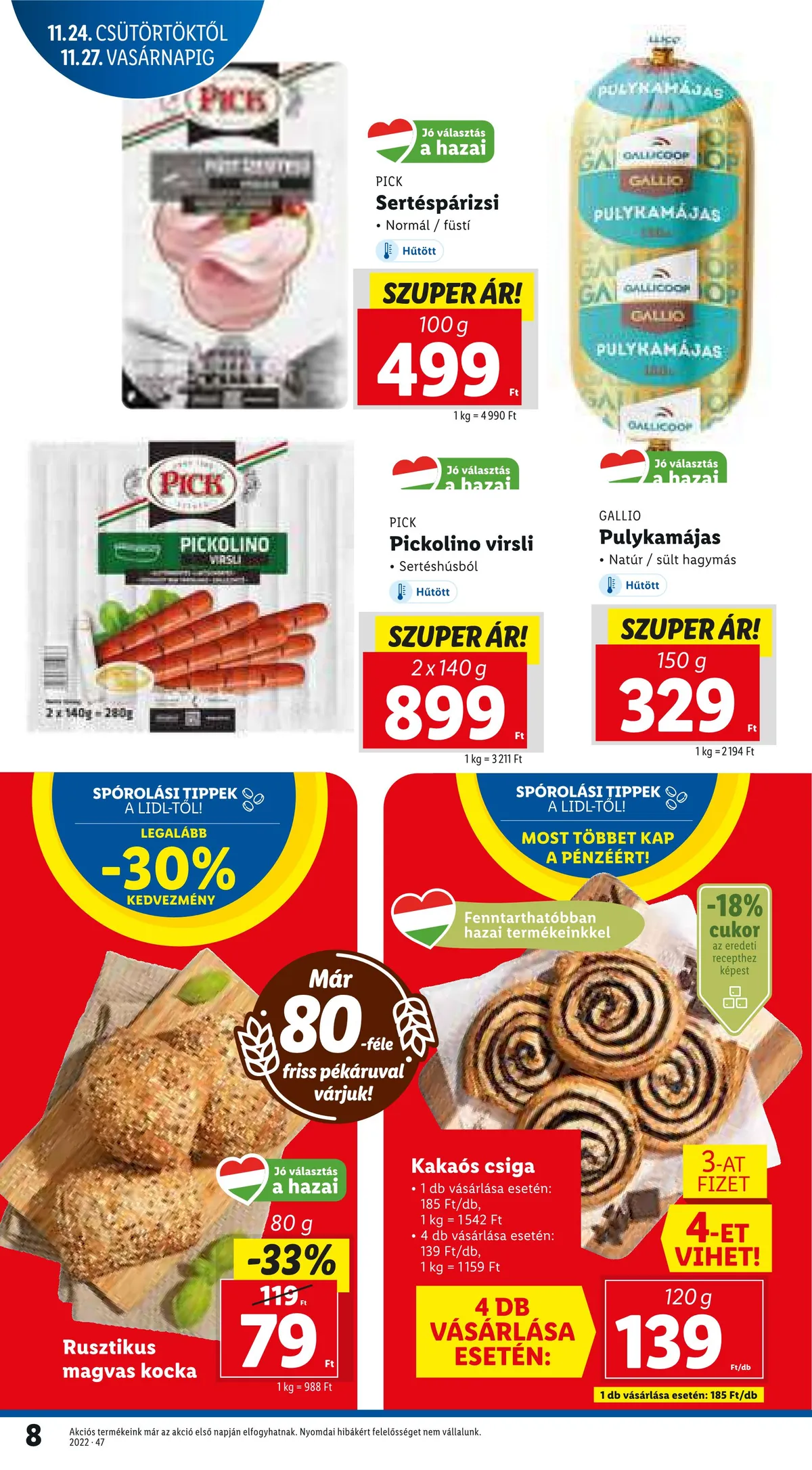 Lidl akciós újság 11.24–11.30 – 8. oldal