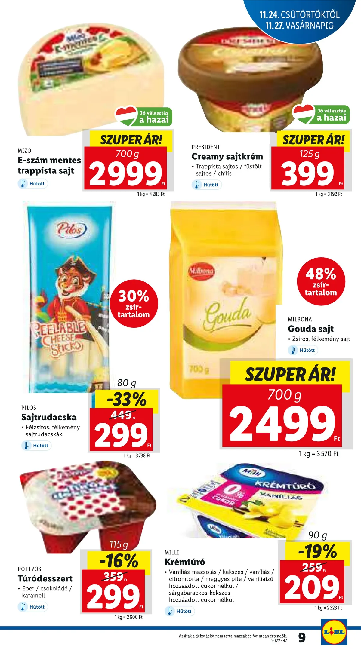 Lidl akciós újság 11.24–11.30 – 9. oldal