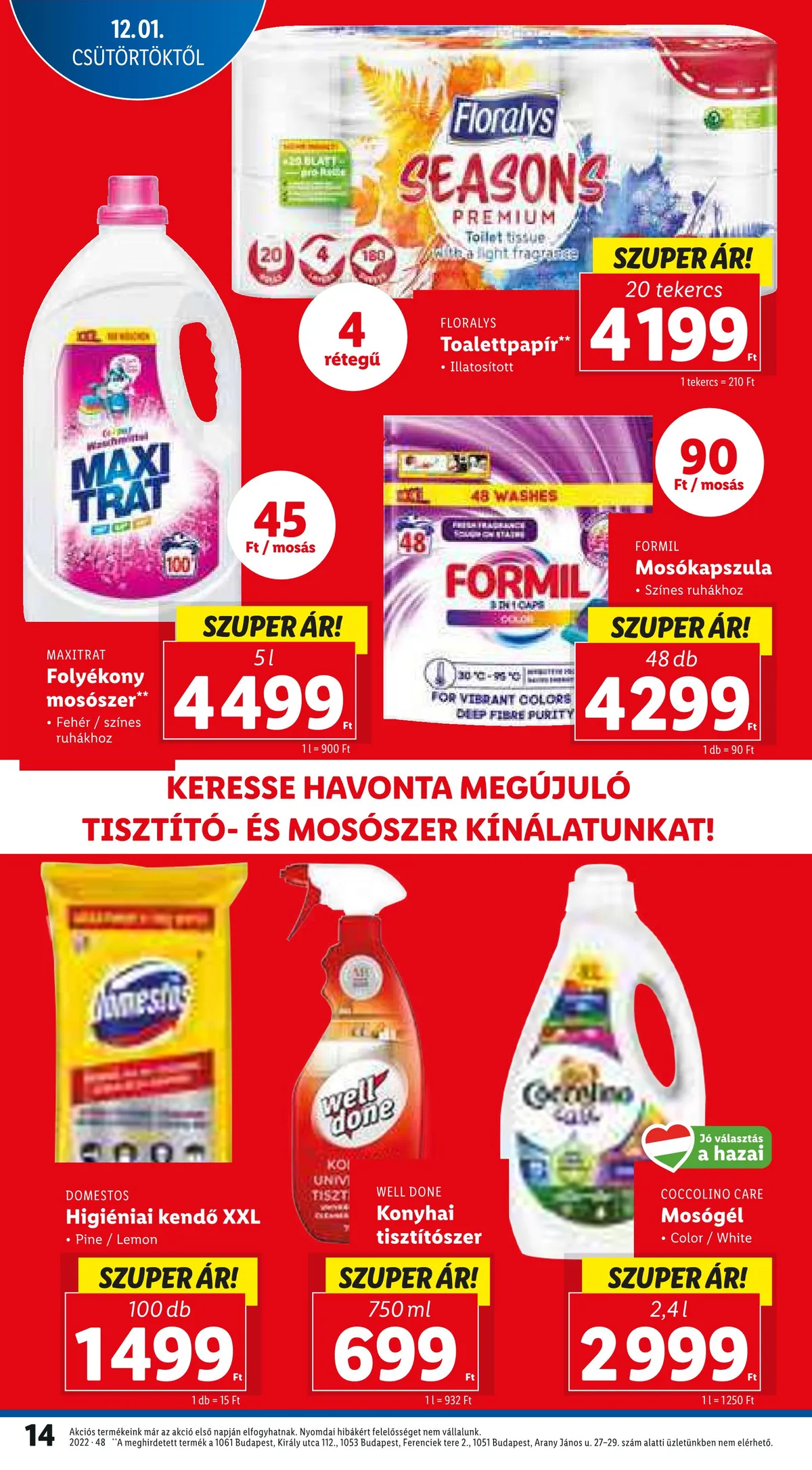 Lidl akciós újság 12.01–12.07 – 14. oldal