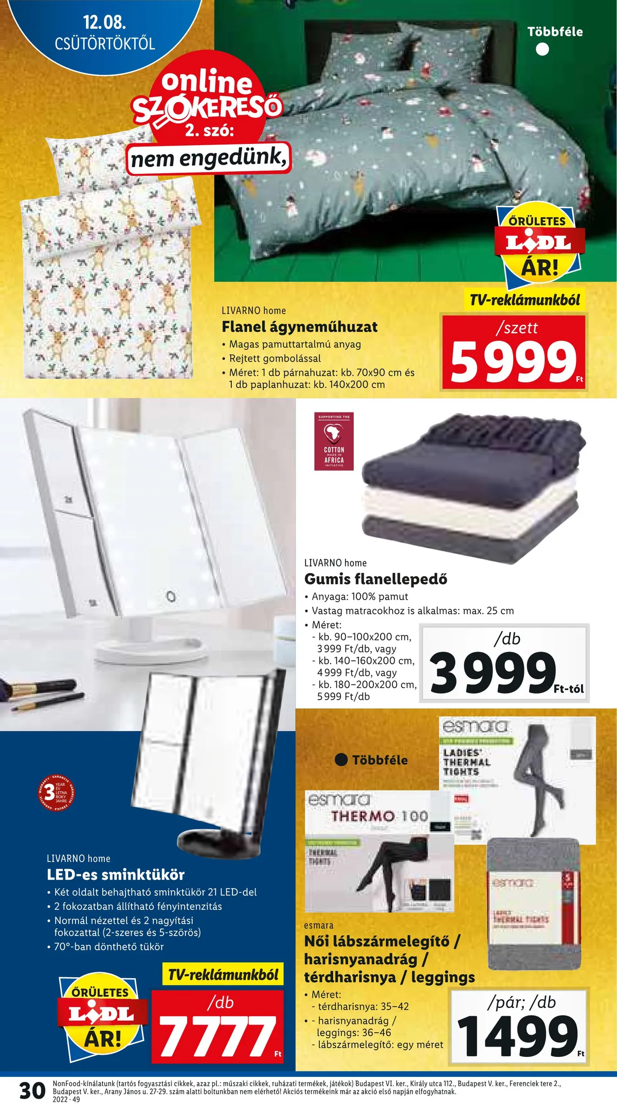 Lidl akciós újság 12.08–12.14 – 30. oldal