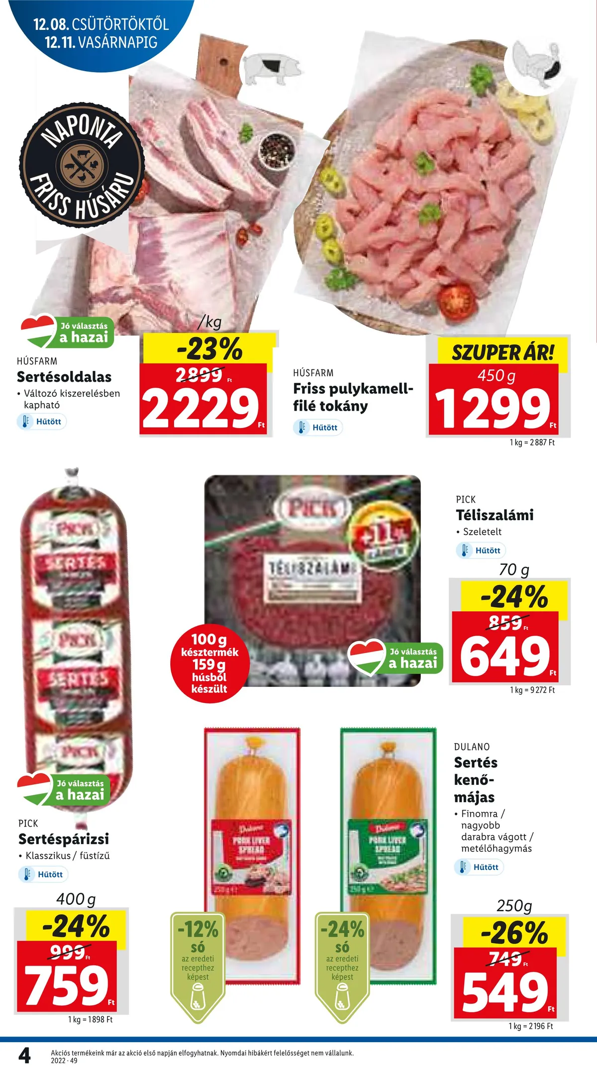 Lidl akciós újság 12.08–12.14 – 4. oldal