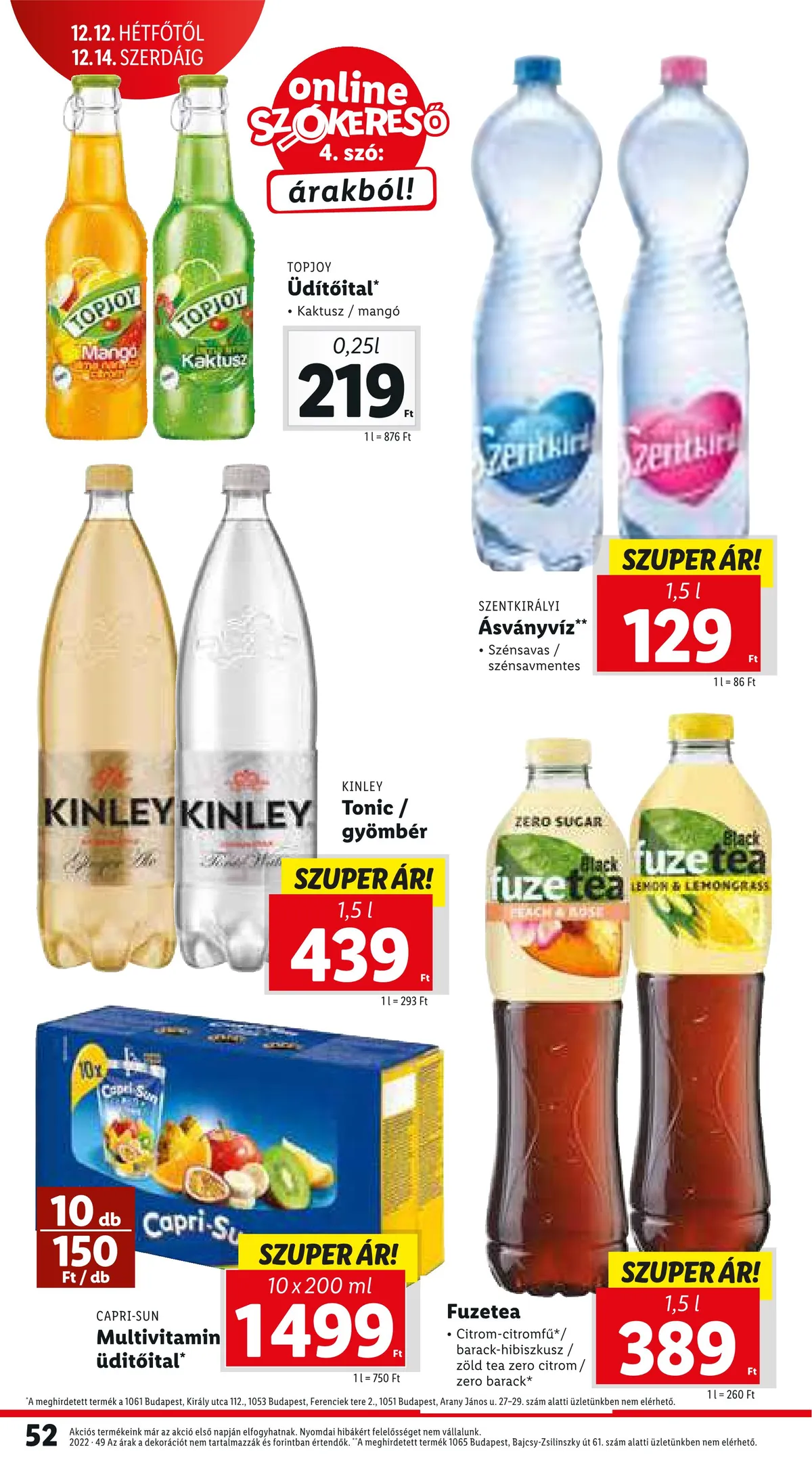 Lidl akciós újság 12.08–12.14 – 52. oldal