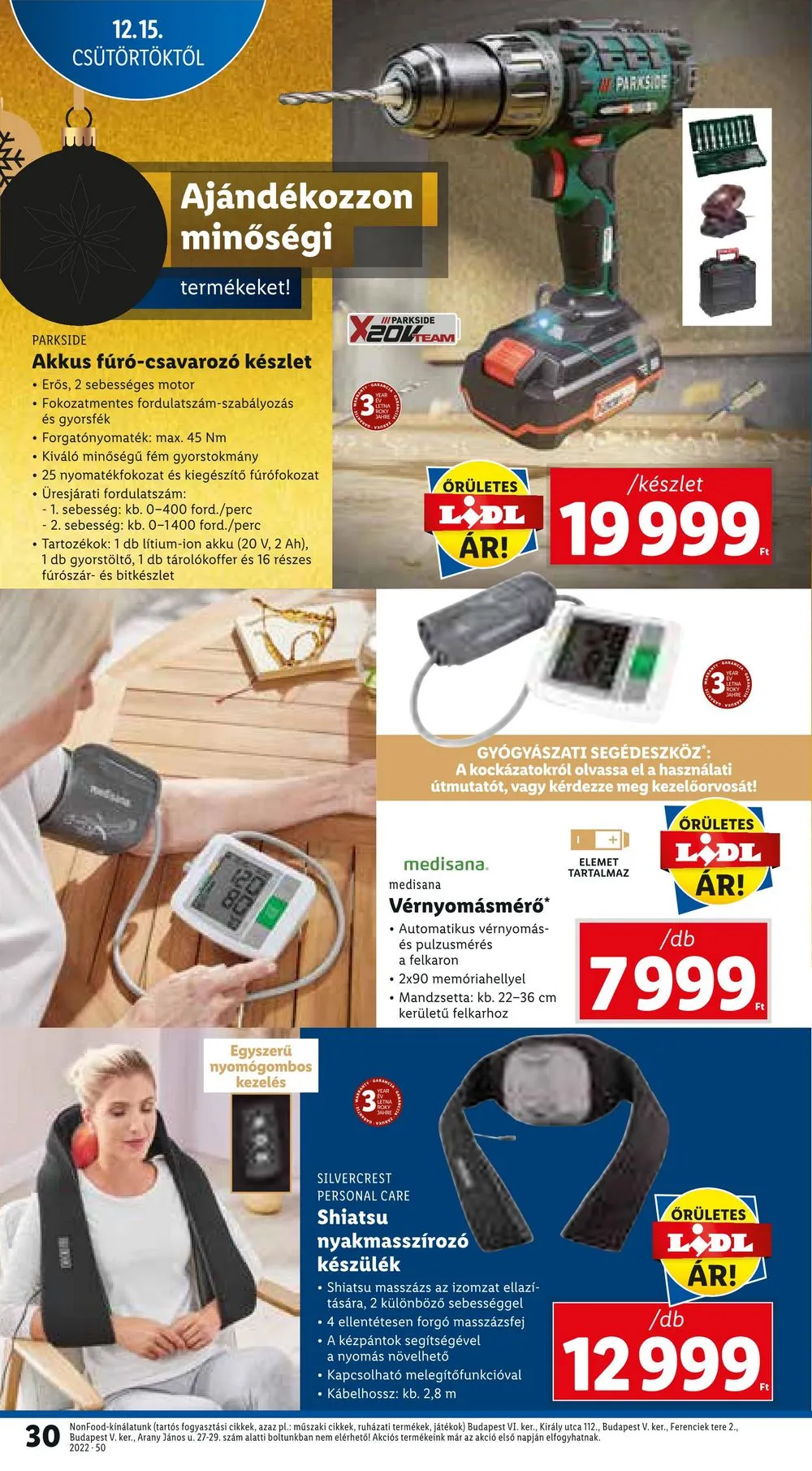Lidl akciós újság 12.15–12.21 – 30. oldal