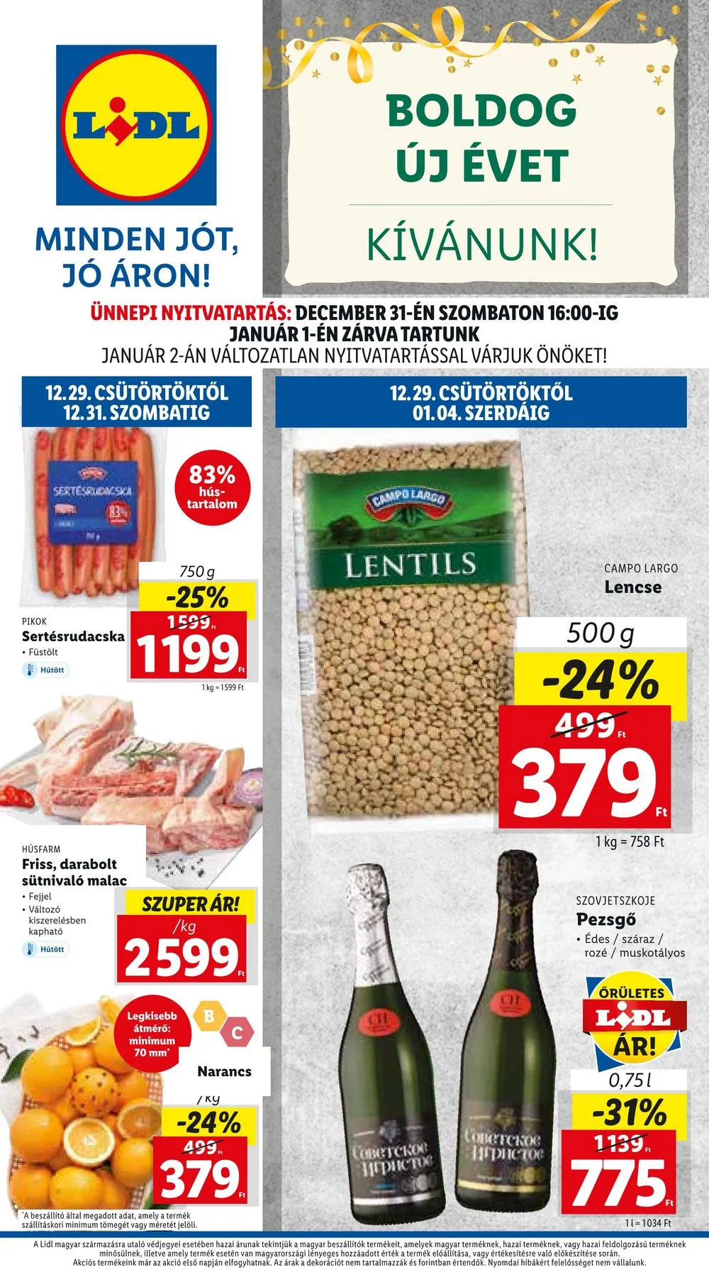 Lidl akciós újság 12.29–01.04