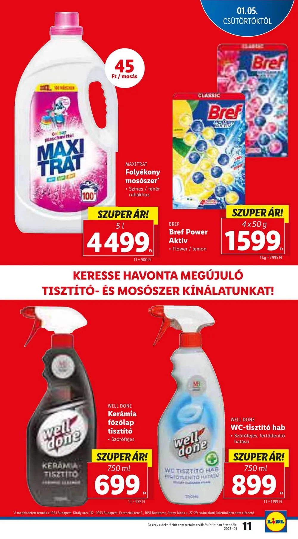 Lidl akciós újság 01.05–01.11 – 11. oldal