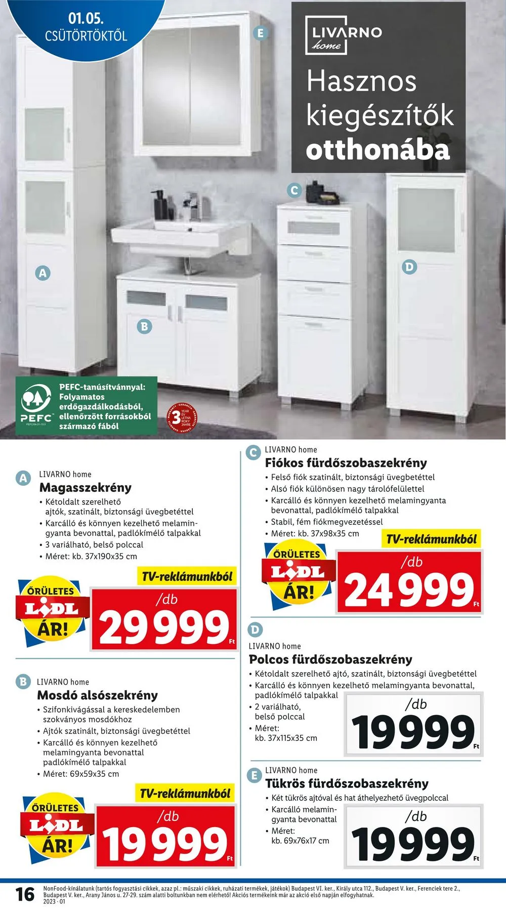 Lidl akciós újság 01.05–01.11 – 16. oldal