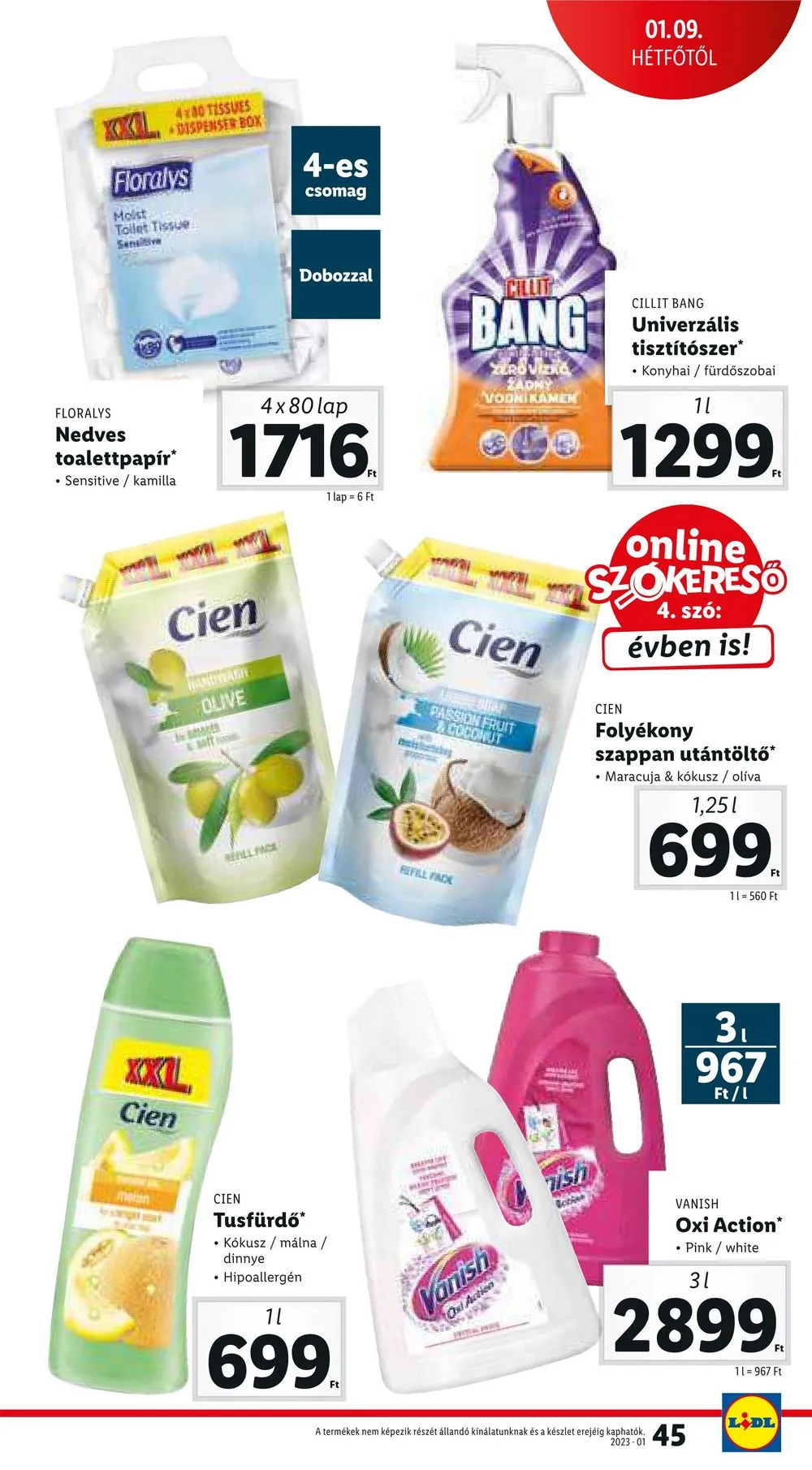 Lidl akciós újság 01.05–01.11 – 45. oldal