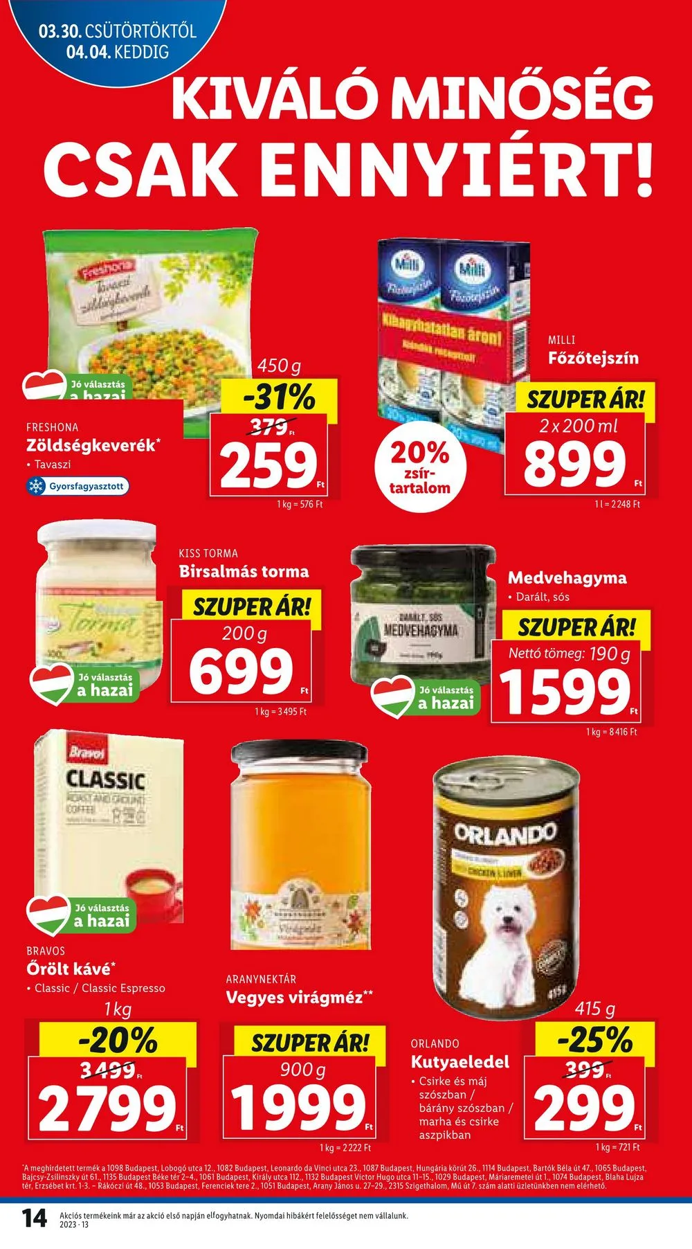 Lidl akciós újság 03.30–04.04 – 14. oldal