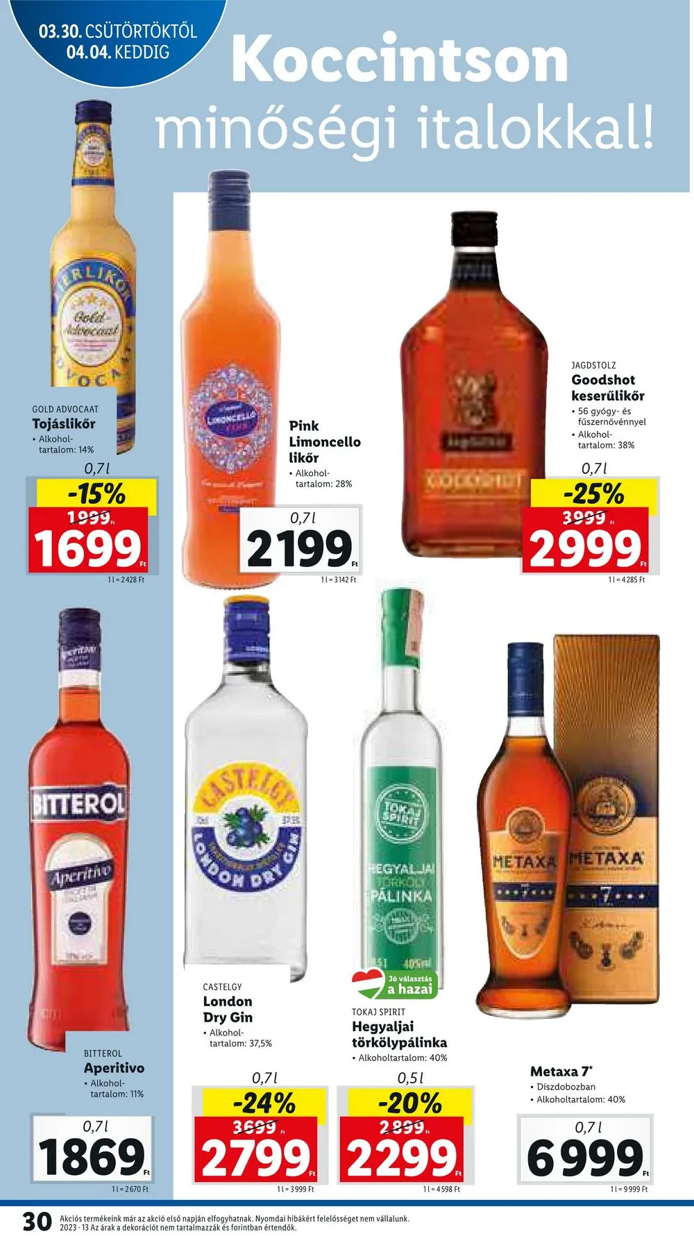 Lidl akciós újság 03.30–04.04 – 30. oldal