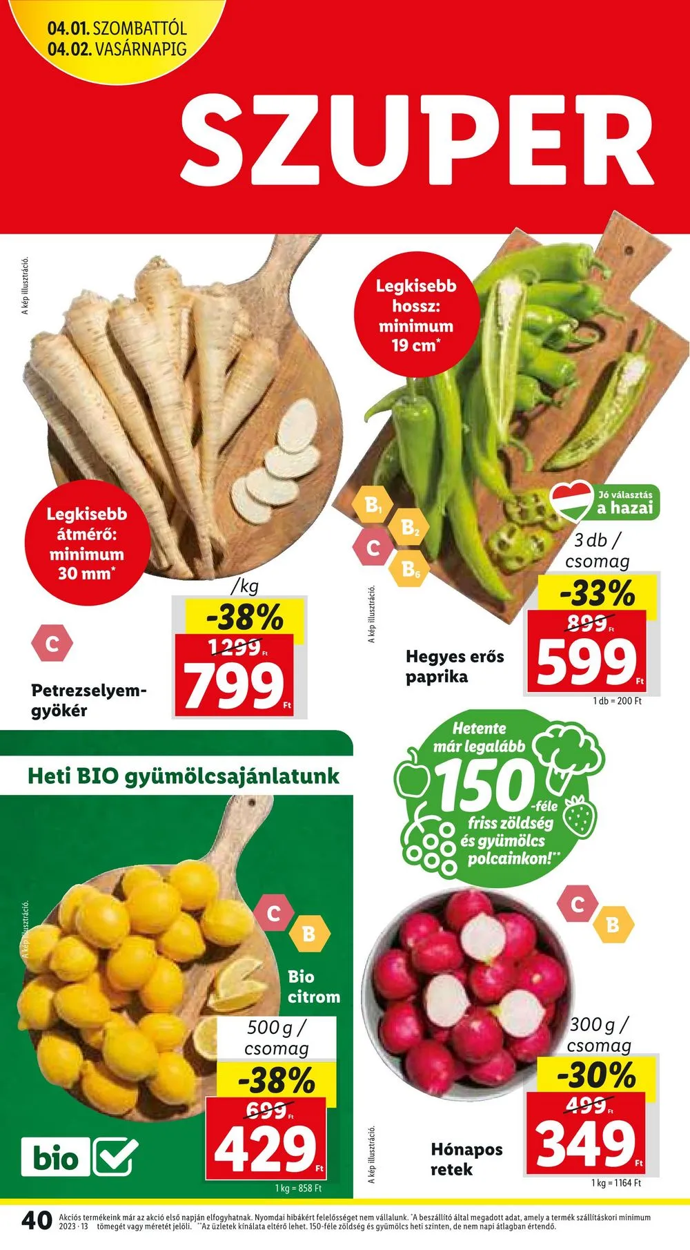 Lidl akciós újság 03.30–04.04 – 40. oldal