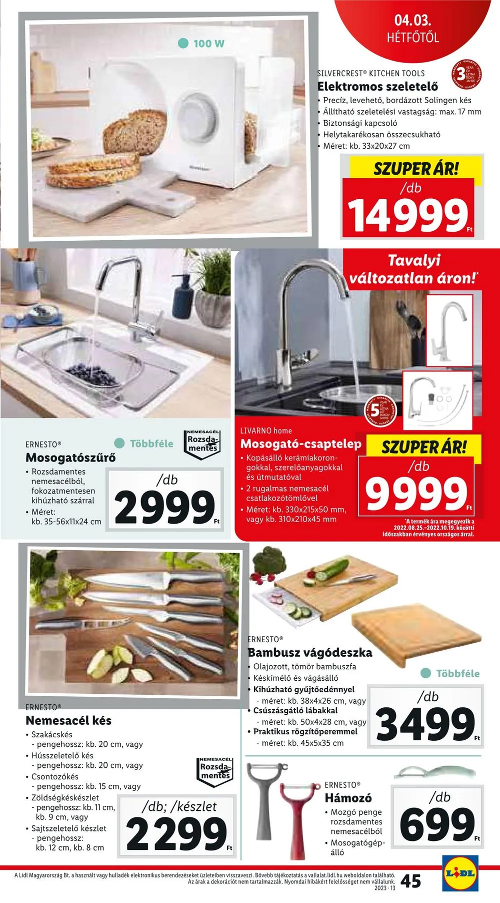 Lidl akciós újság 03.30–04.04 – 45. oldal