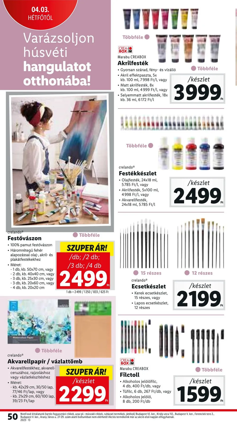 Lidl akciós újság 03.30–04.04 – 50. oldal