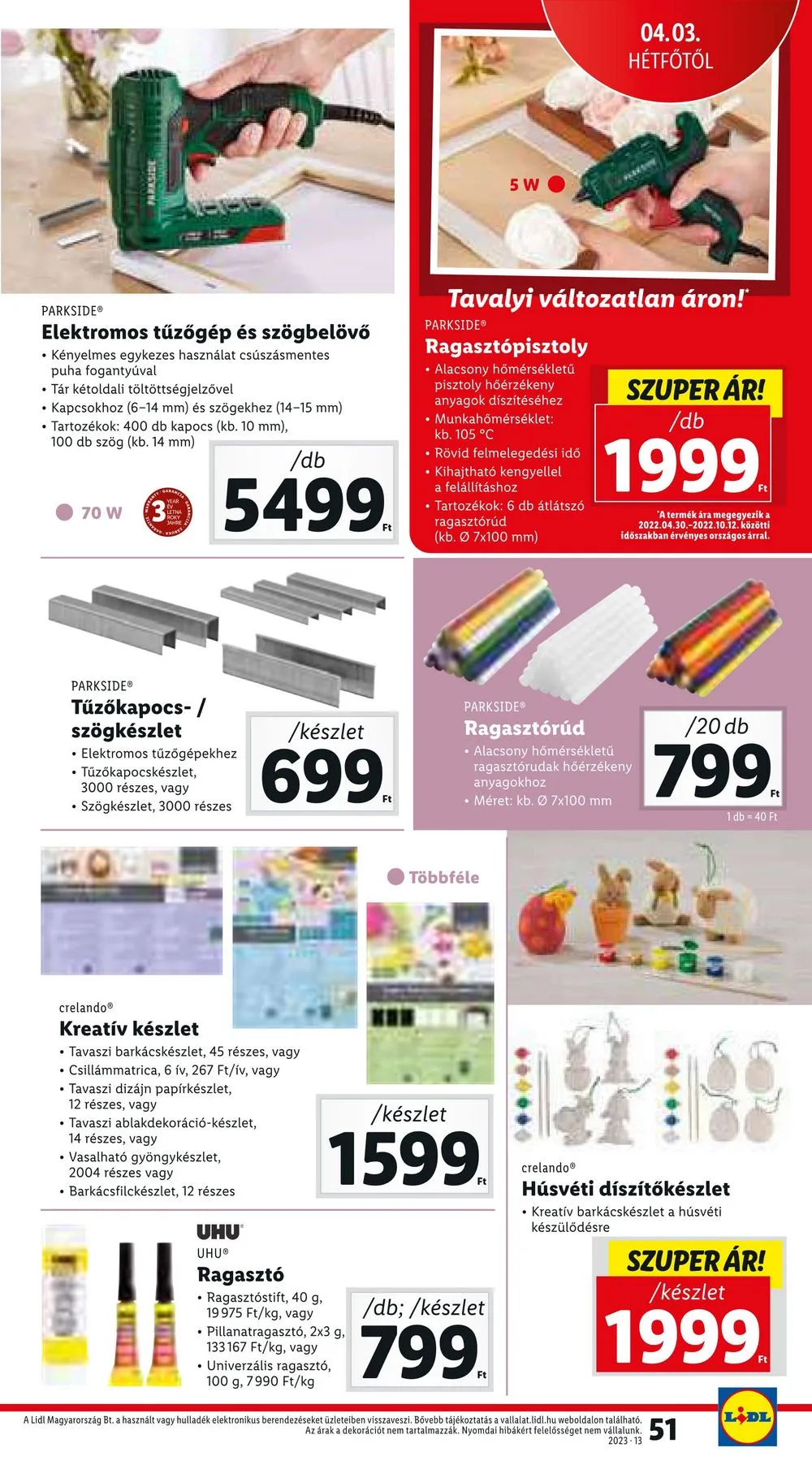 Lidl akciós újság 03.30–04.04 – 51. oldal