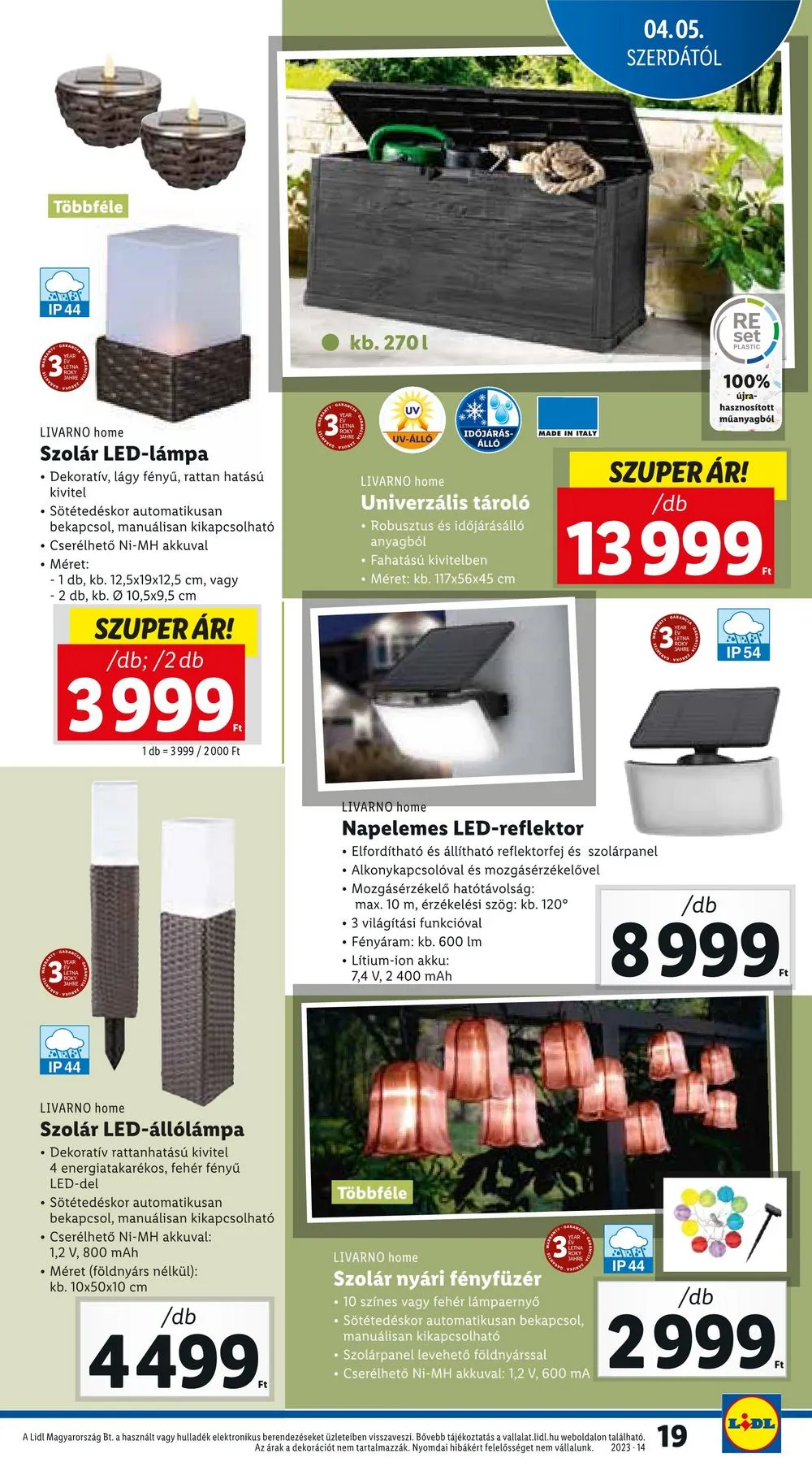 Lidl akciós újság 04.05–04.08 – 19. oldal