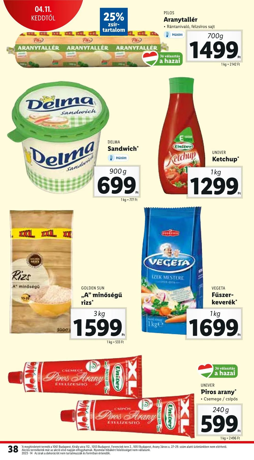 Lidl akciós újság 04.05–04.08 – 38. oldal