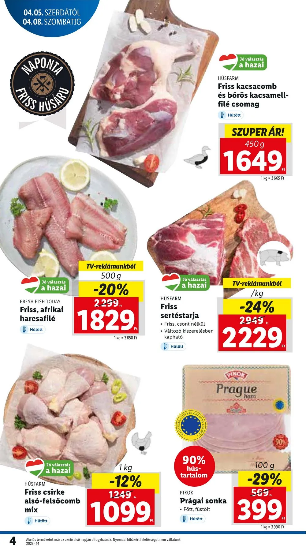 Lidl akciós újság 04.05–04.08 – 4. oldal
