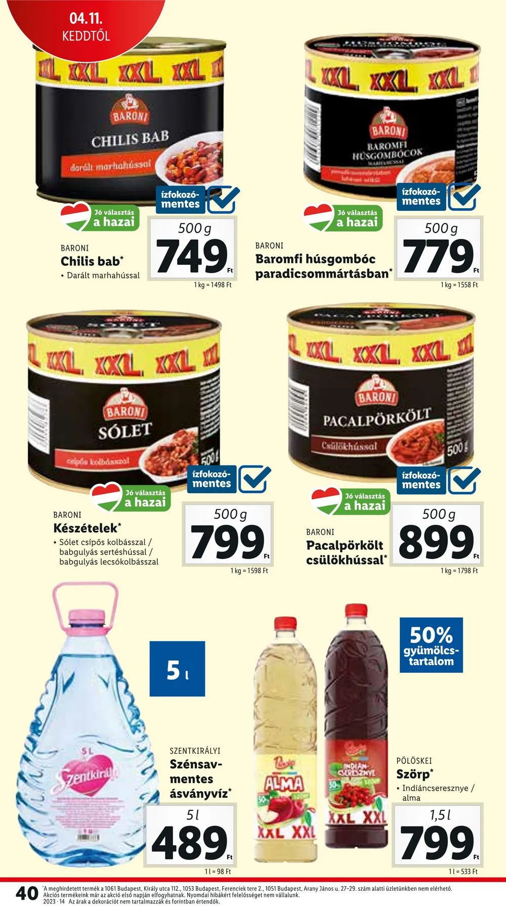 Lidl akciós újság 04.05–04.08 – 40. oldal